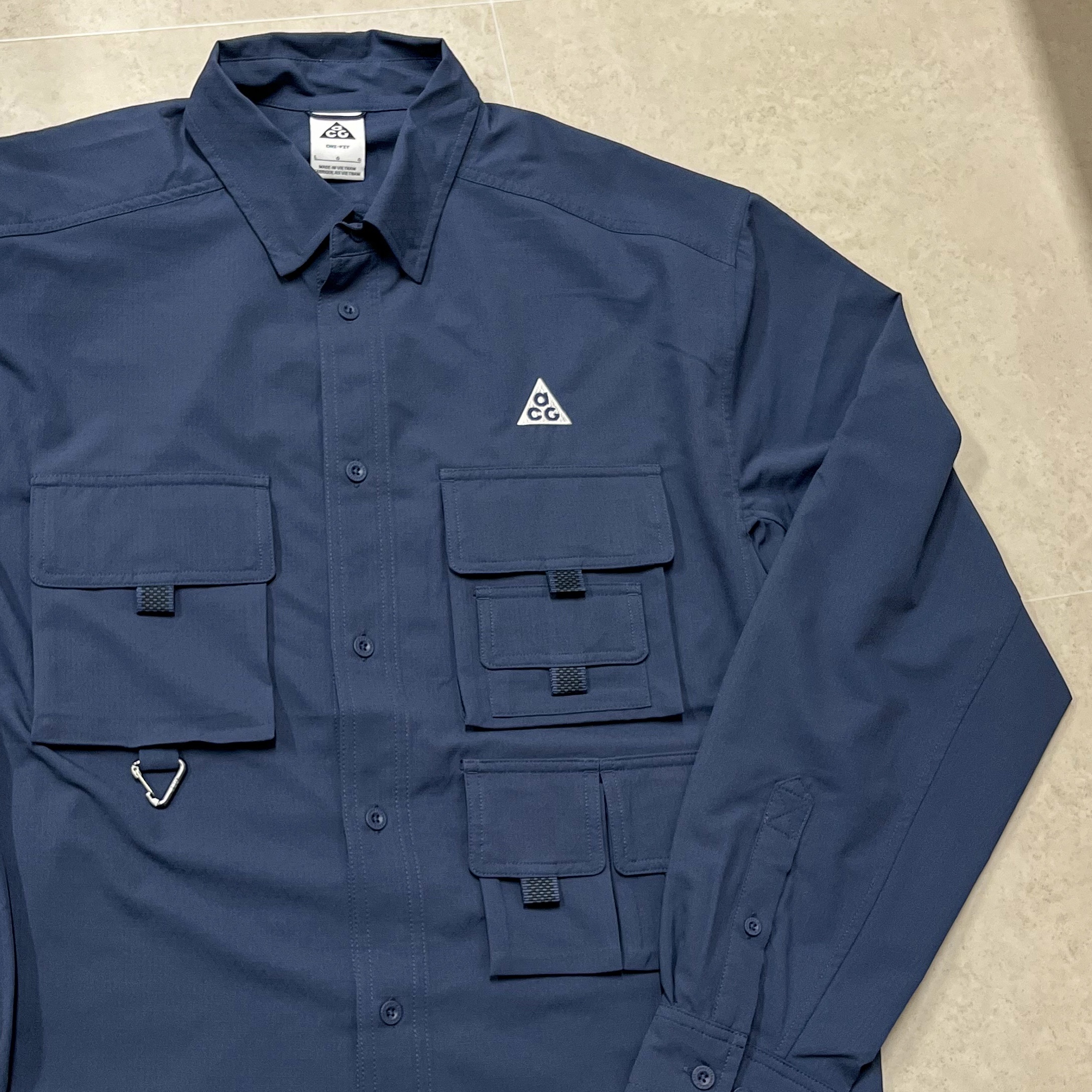 Nike ACG Dri-Fit UV Devastation Trail Shirt Thunder Blue - US/EU 착용 스타일