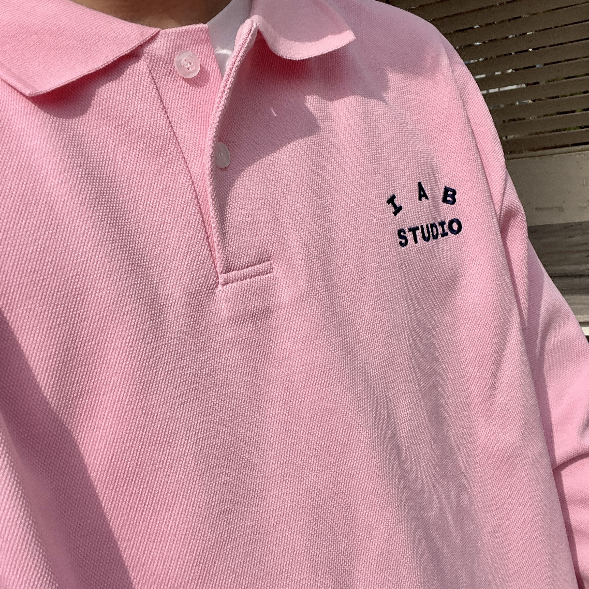 IAB Studio Pique Long Sleeve Pink 착용 스타일