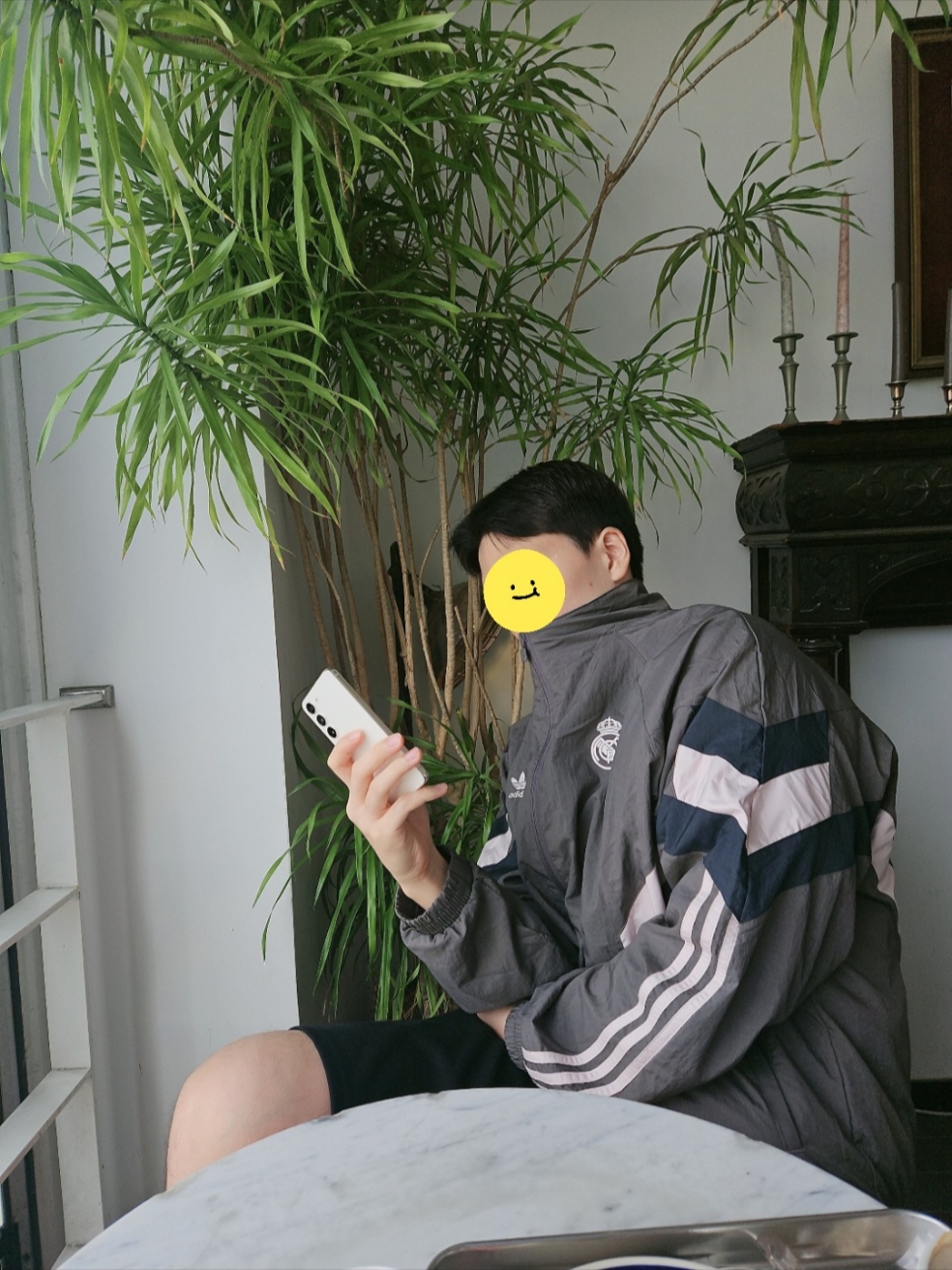 Adidas Real Madrid Originals Track Top Charcoal Grey - KR Sizing 착용 스타일