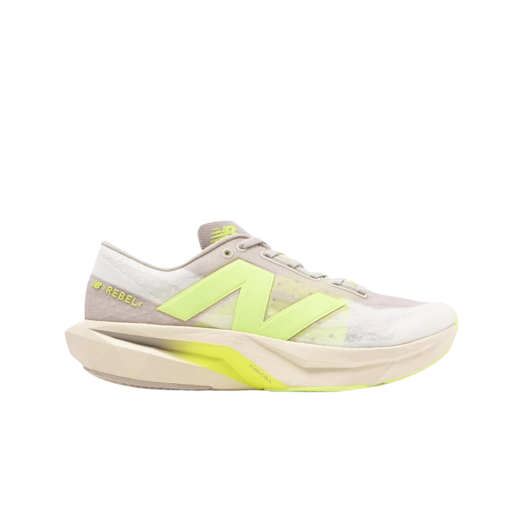 New Balance Fuelcell Rebel v4 Moonrock Bleached Lime Glow - D Standard