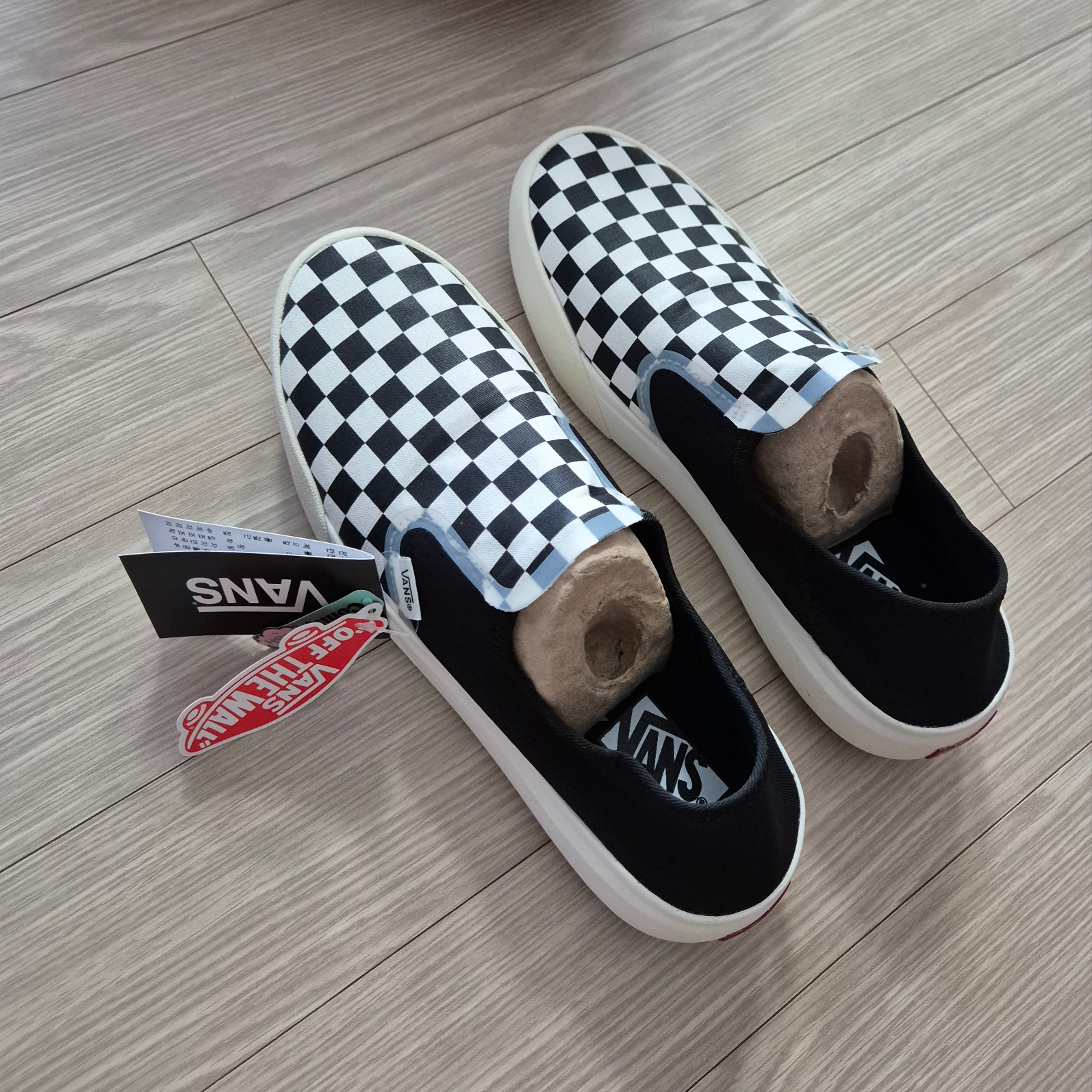 Vans Checkerboard Comfycush One Black 착용 스타일