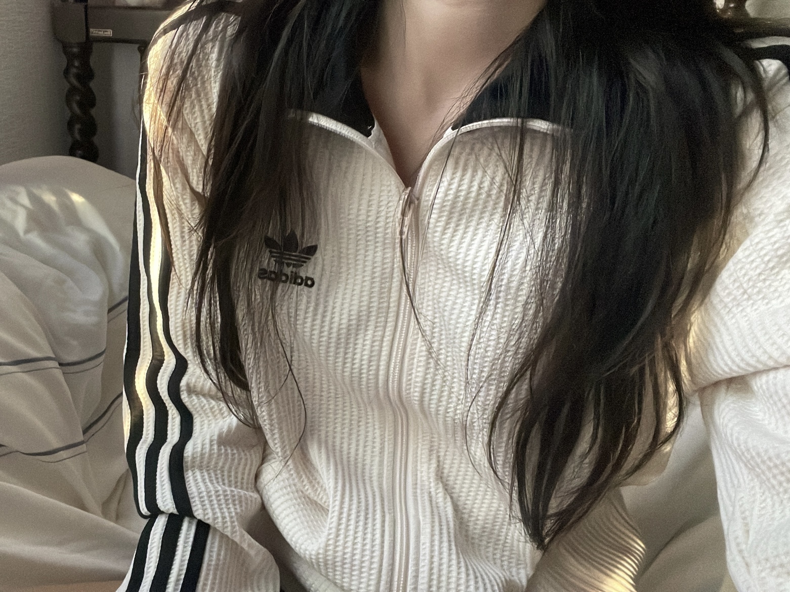 Adidas Waffle Beckenbauer Track Top Wonder White - KR Sizing 착용 스타일