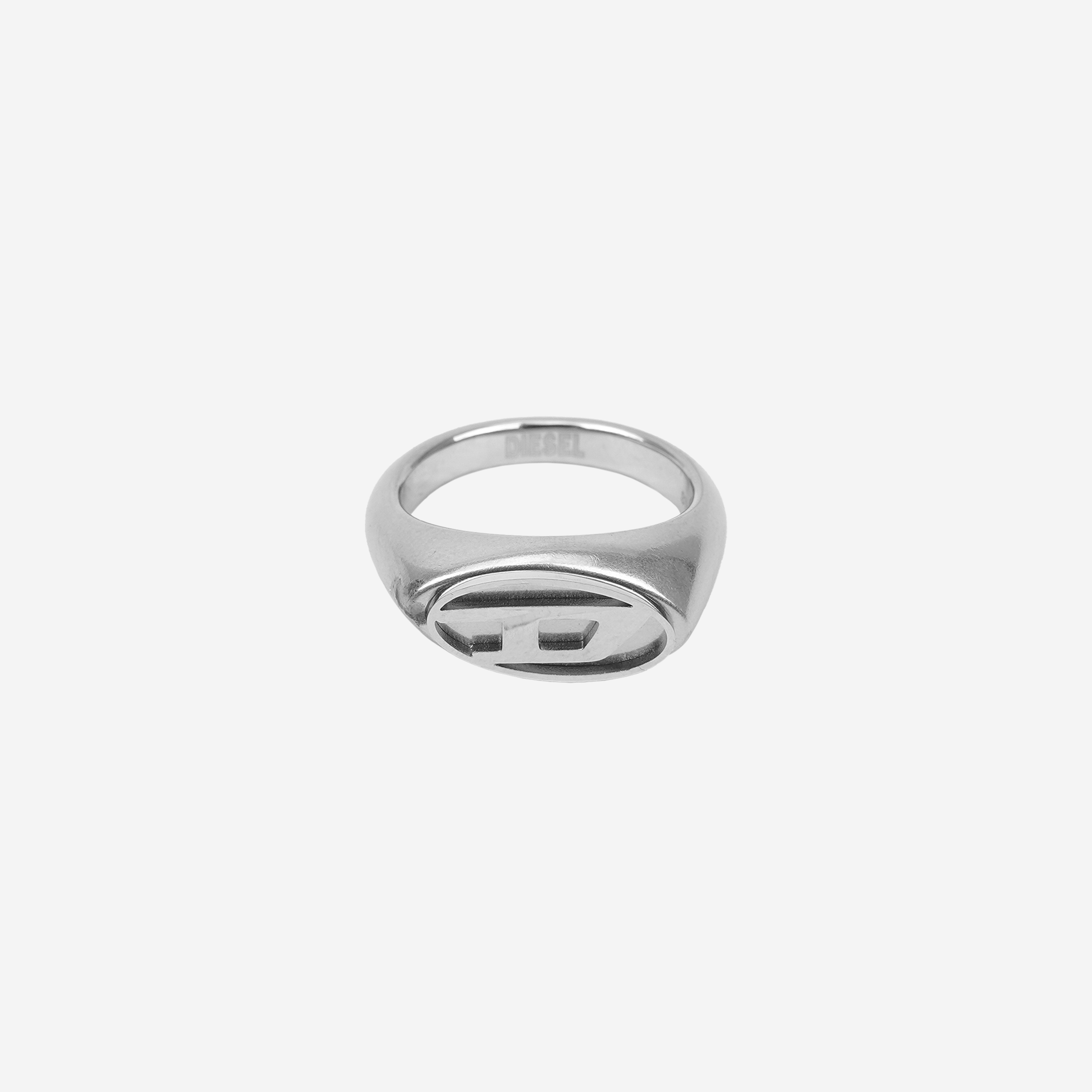 디젤 Dx1475 스테인리스 스틸 시그넷 링 실버(Diesel Dx1475 Stainless Steel Signet Ring Silver)