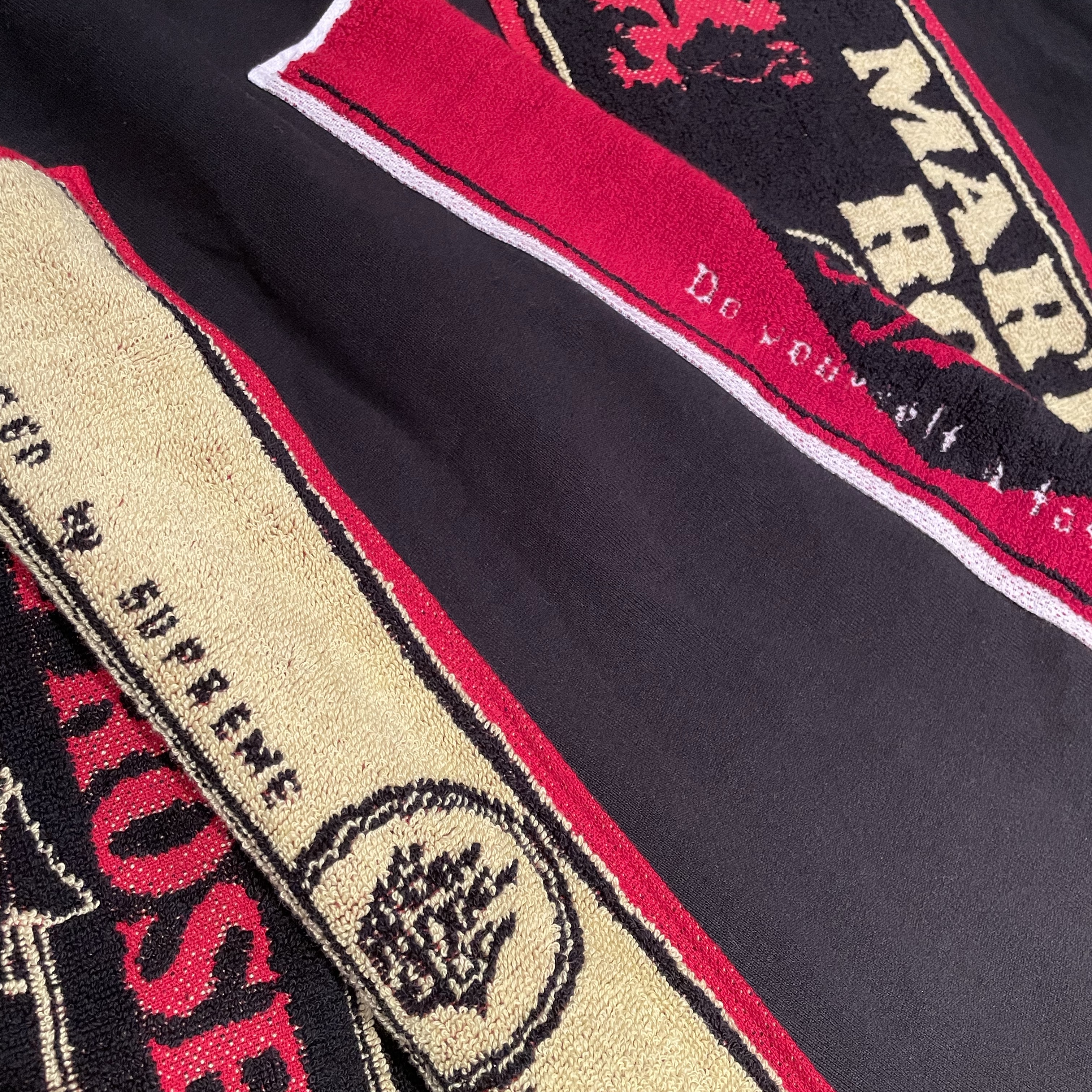 Supreme x Martine Rose Towel Zip Up Hooded Sweatshirt Black - 24FW 착용 스타일 - 1