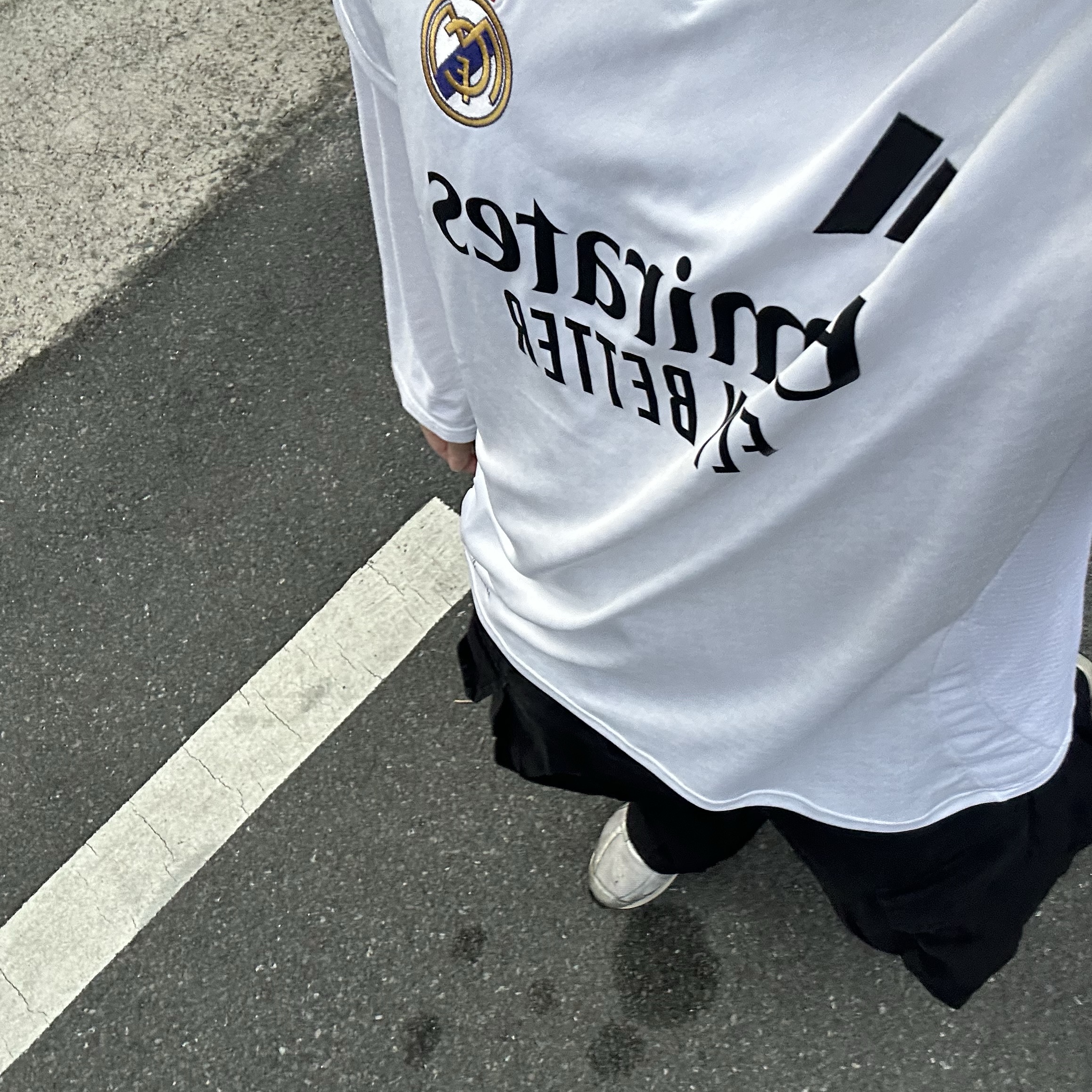 Adidas Real Madrid 2024/25 Home Jersey White - KR Sizing (Non Marking Ver.) 착용 스타일