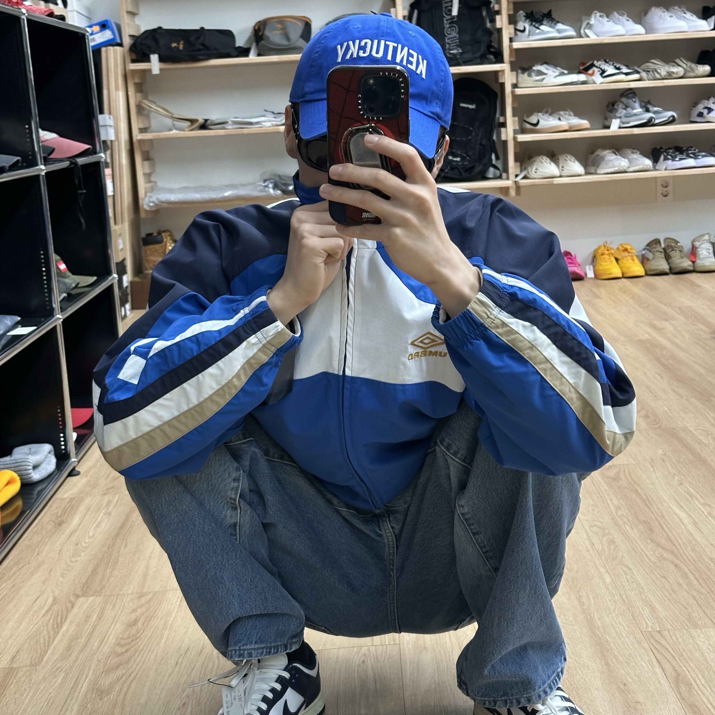 Supreme x Umbro Track Jacket Blue - 23SS 착용 스타일 - 1