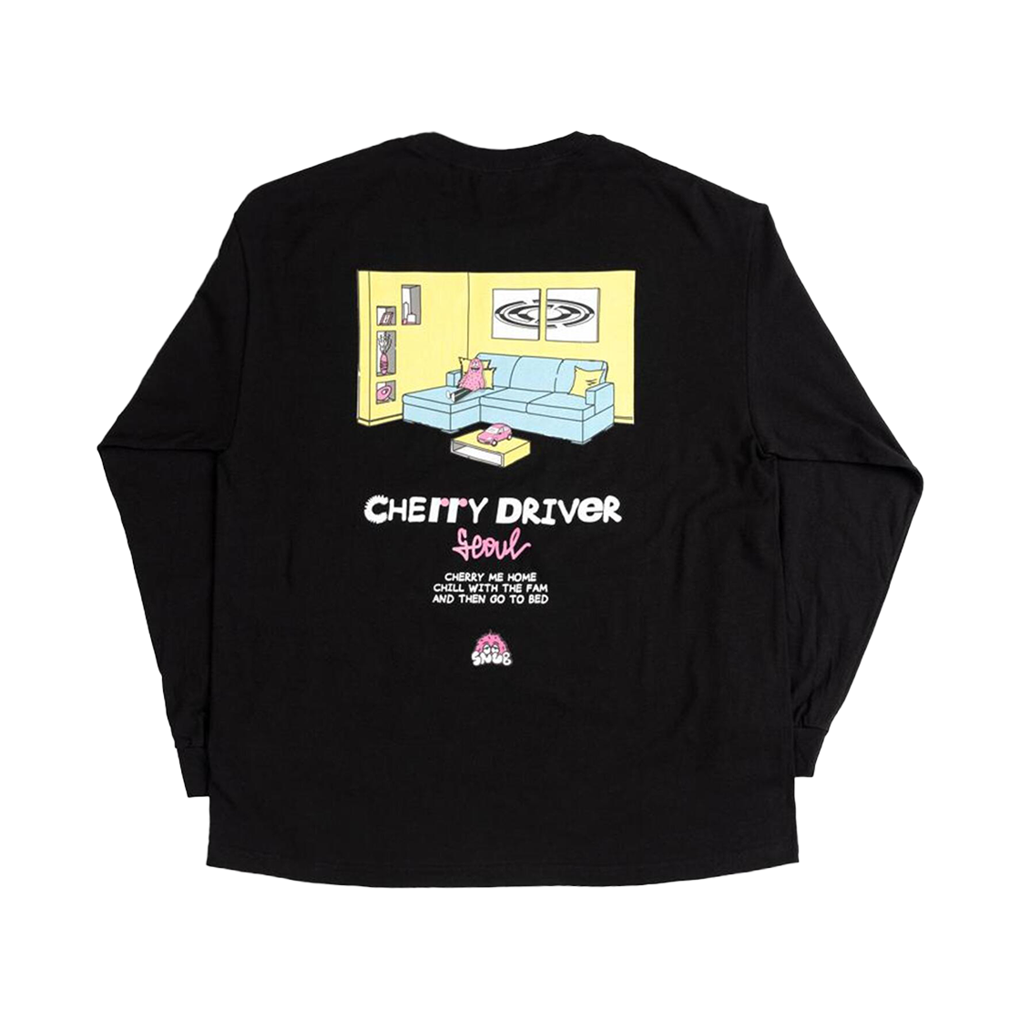 체리드라이버 체리미 홈 x 라번즈 롱슬리브 블랙(CHERRY DRIVER Cherry Me Home x Rabuns Ls Black) - 4