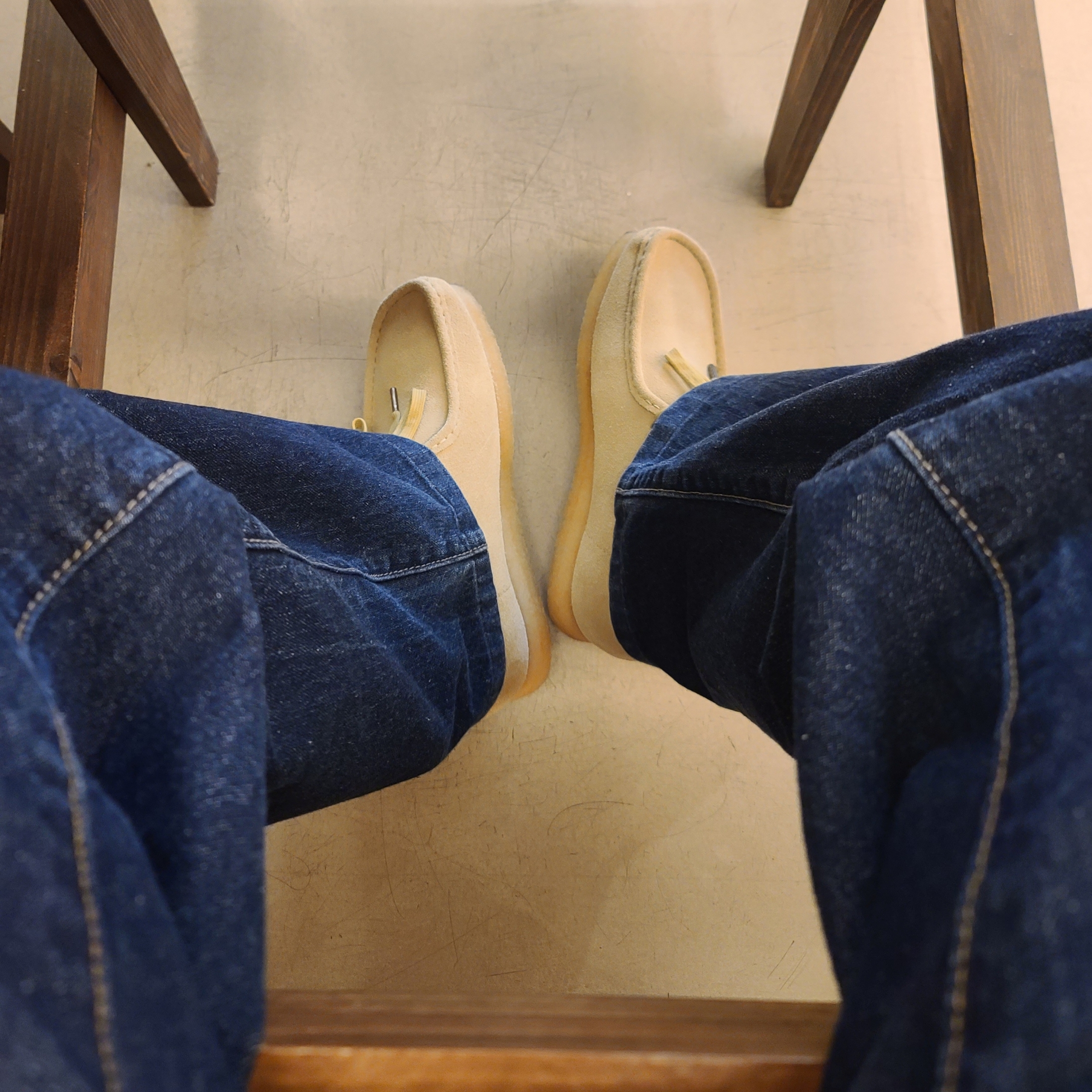 Clarks Wallabee Maple Suede 착용 스타일