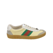 (W) Gucci Web Leather Classic Sneakers Oatmeal