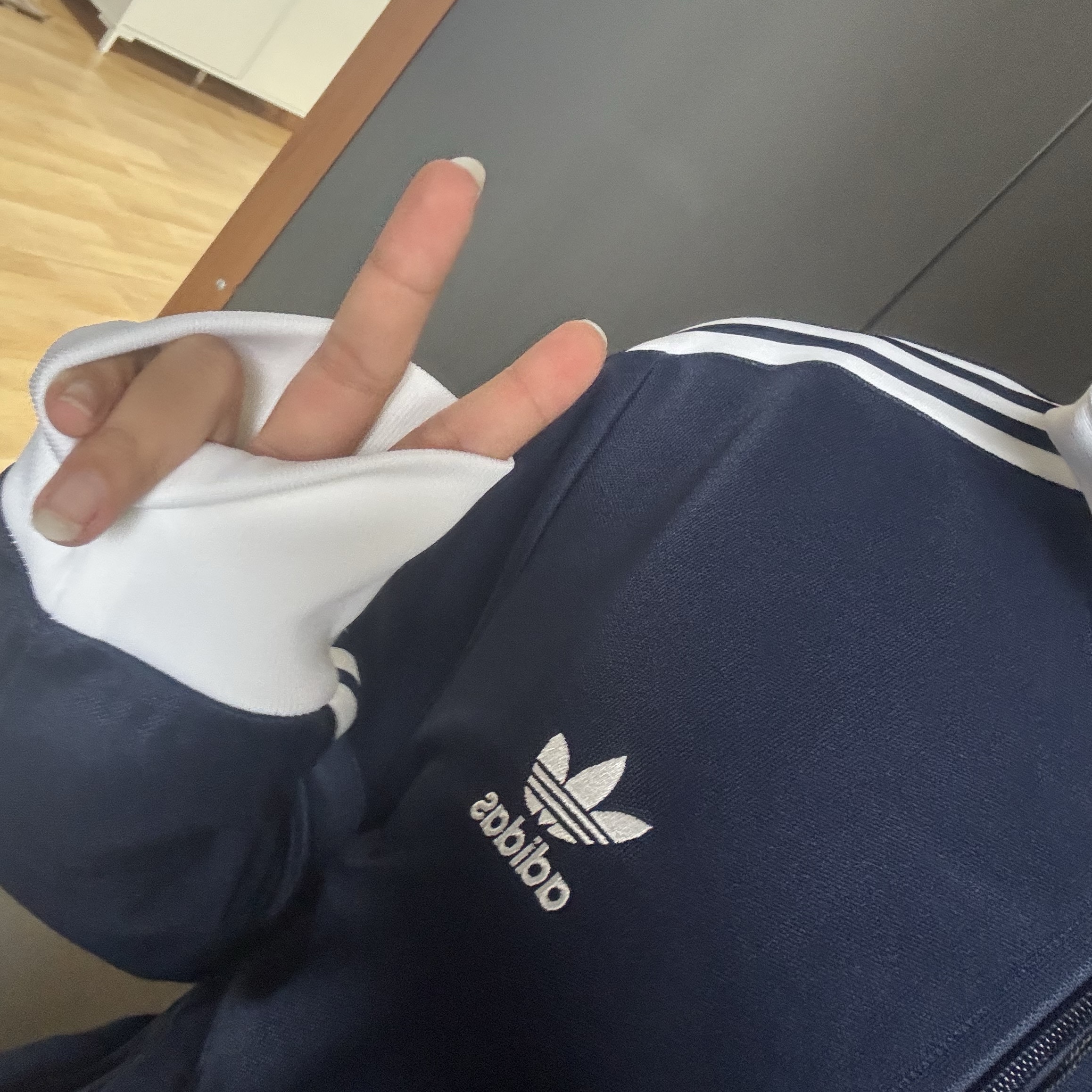 Adidas Adicolor Classic Beckenbauer Track Top Night Indigo - KR Sizing 착용 스타일