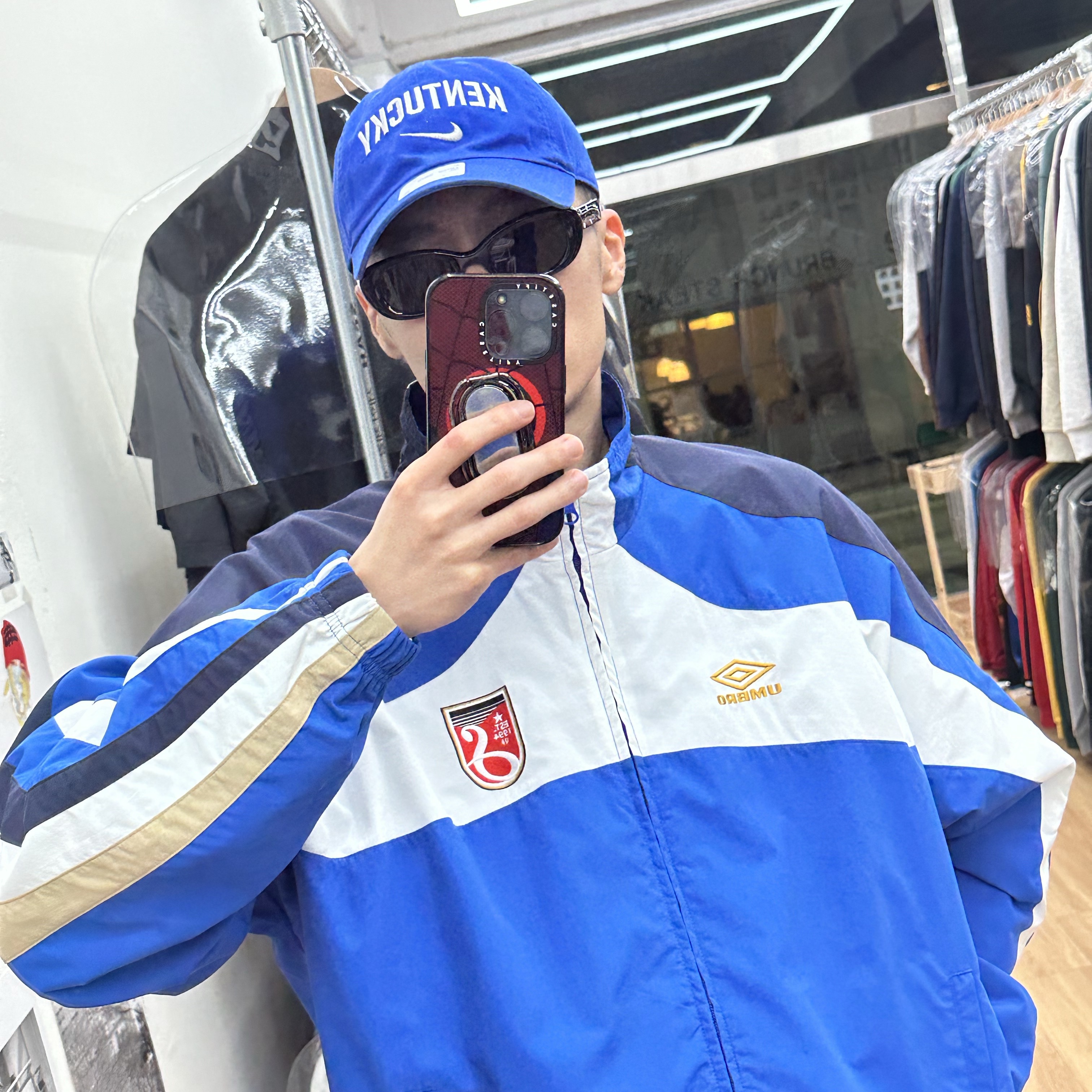 Supreme x Umbro Track Jacket Blue - 23SS 착용 스타일 - 2