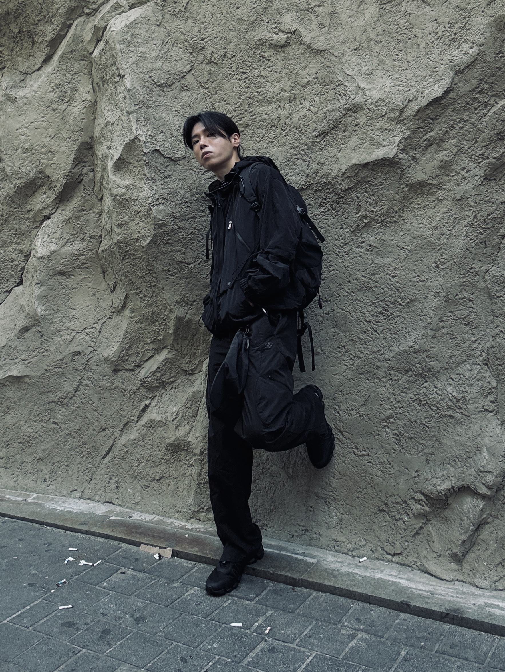 Sansan Gear Cargo Pants Black - 23SS 착용 스타일 - 3