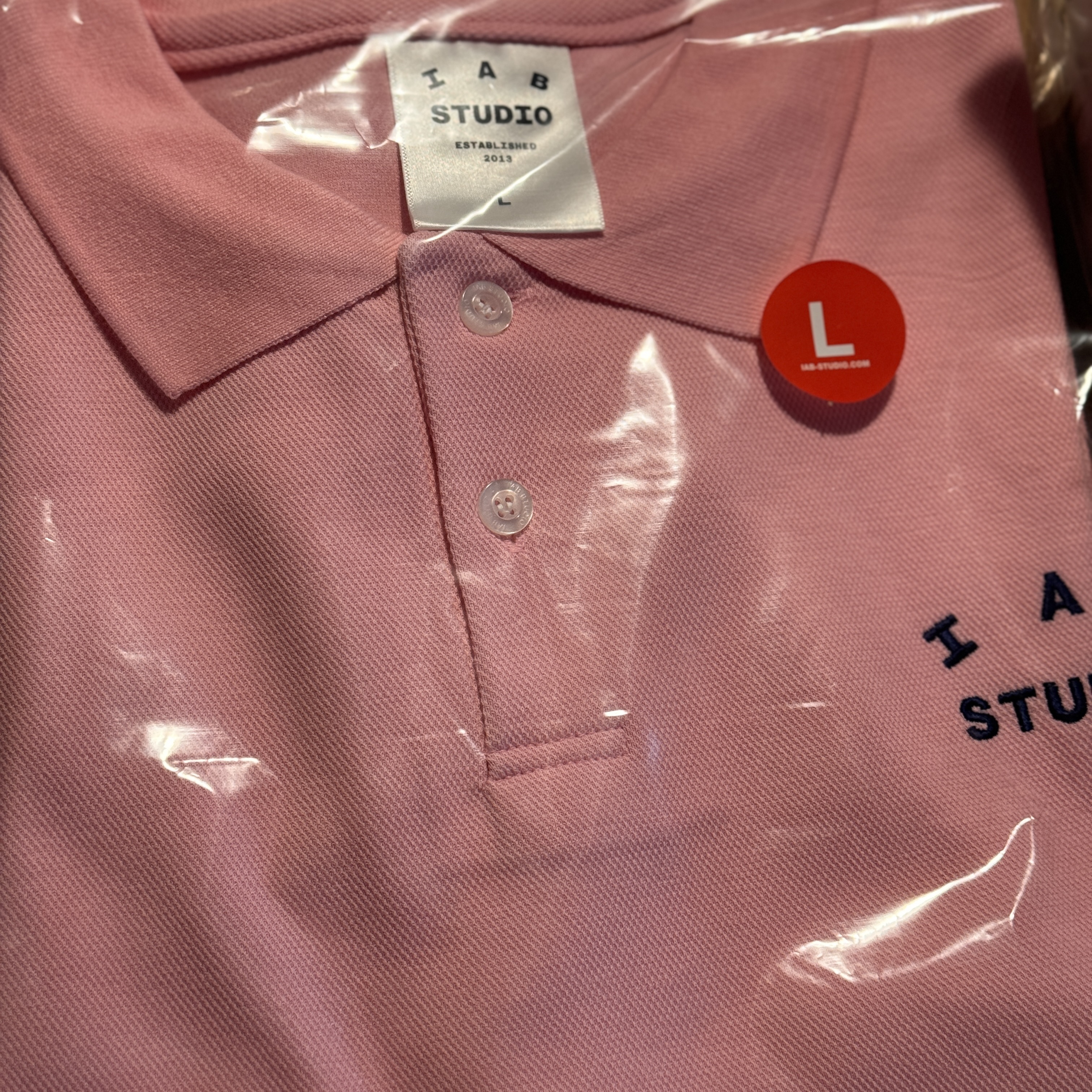 IAB Studio Pique Long Sleeve Pink 착용 스타일