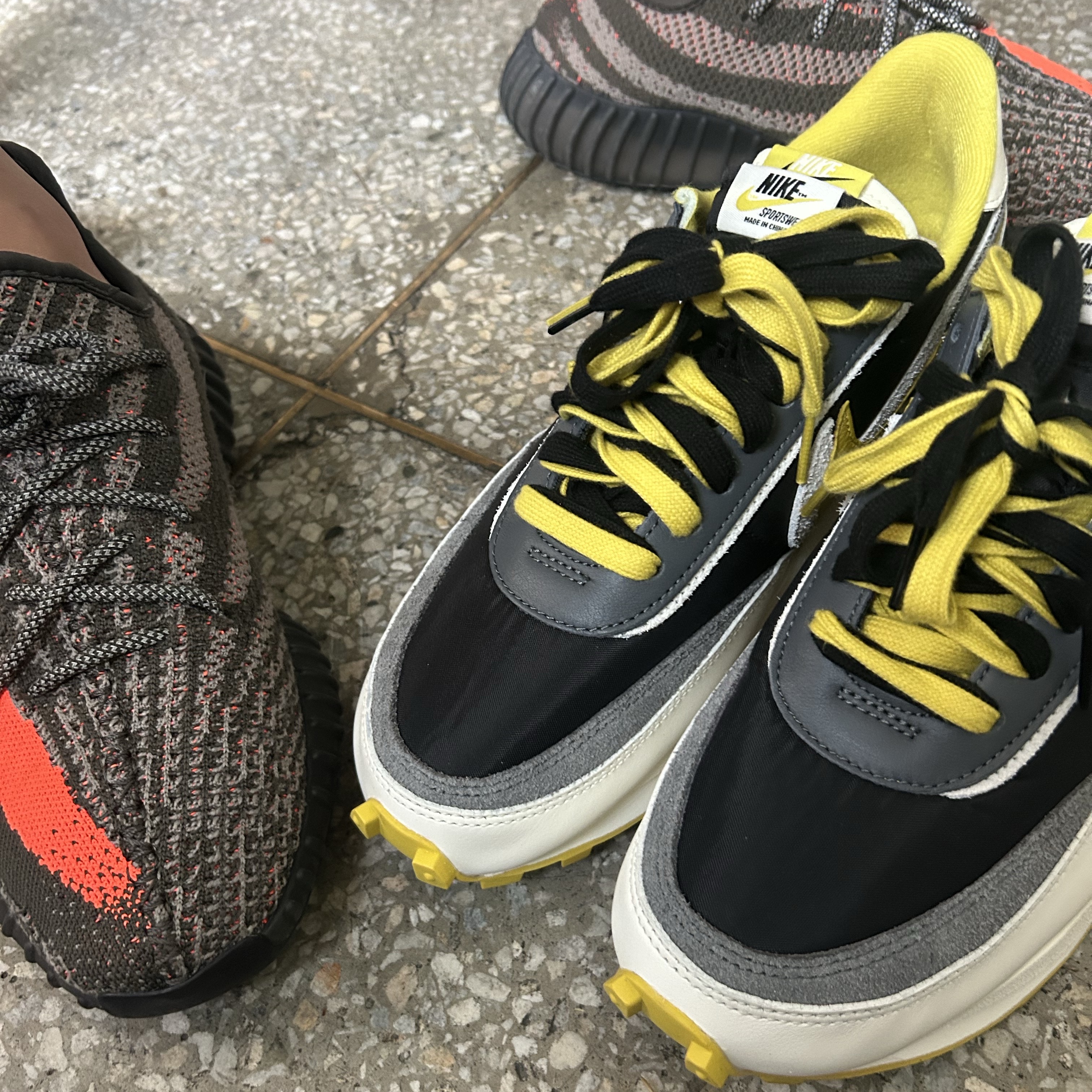 Nike x Sacai x Undercover LDWaffle Black Bright Citron 착용 스타일