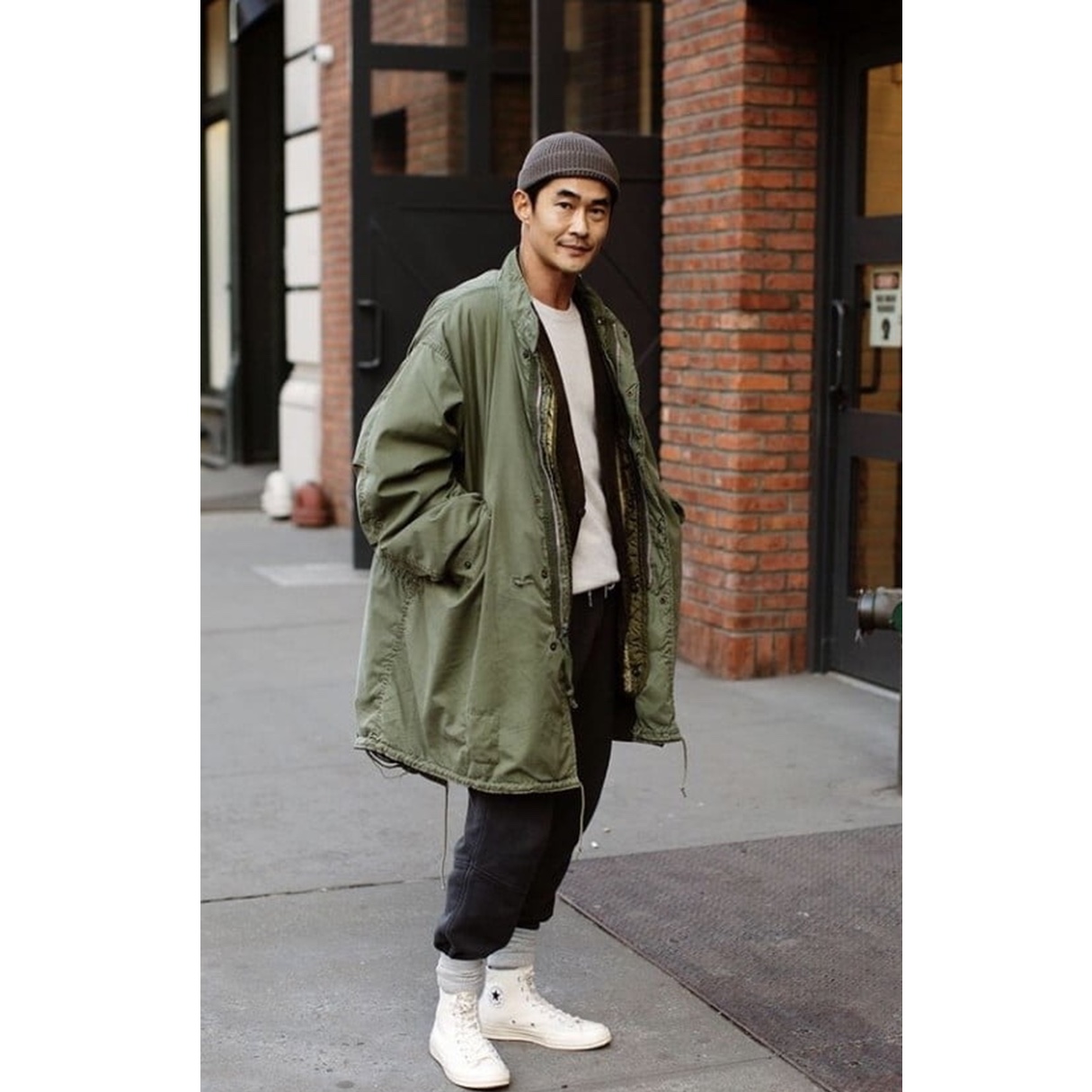 ALPHA INDUSTRIES N-3B Parka Sage 착용 스타일 - 7