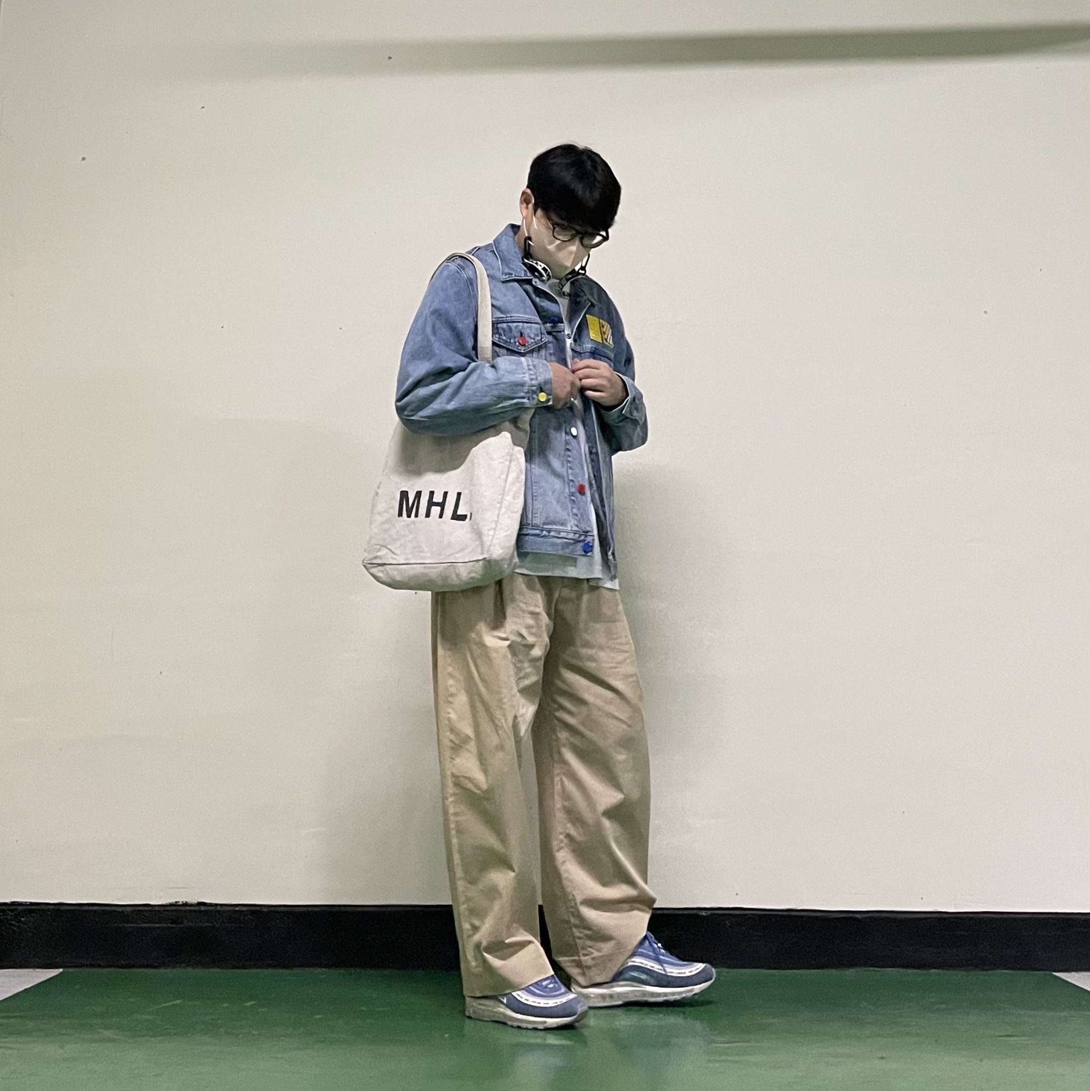 Nike Air Max 97 Have a Nike Day Indigo Storm, Nike ACG Dri-Fit T-Shirt Summit White - Asia 착용 스타일 - 1