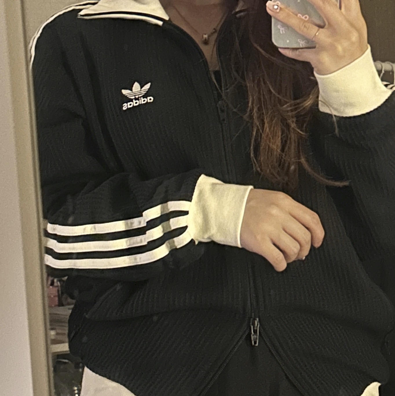 Adidas Waffle Beckenbauer Track Top Black - KR Sizing 착용 스타일