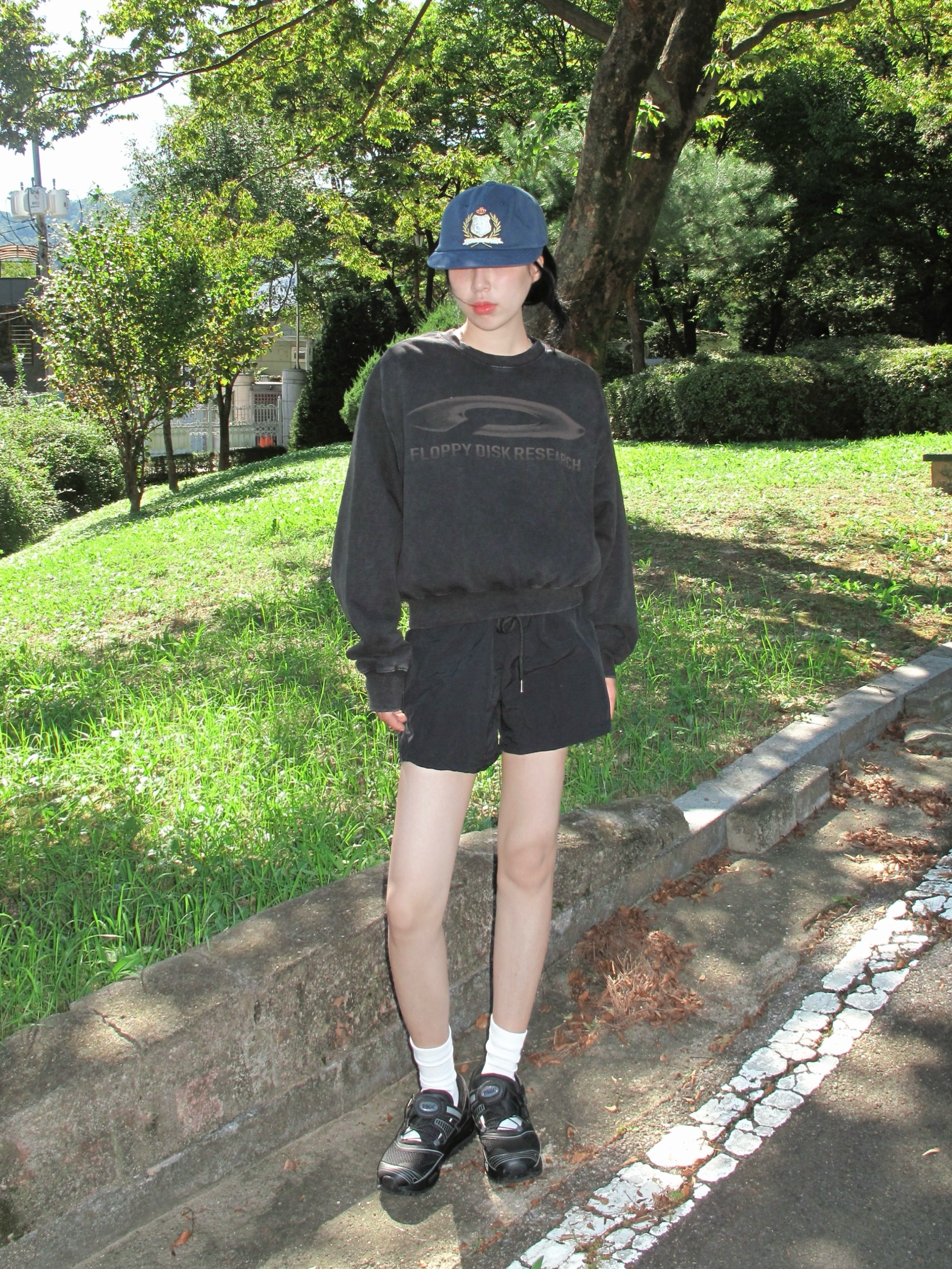 Allincomplete ALCP High School Cap Navy 착용 스타일 - 2