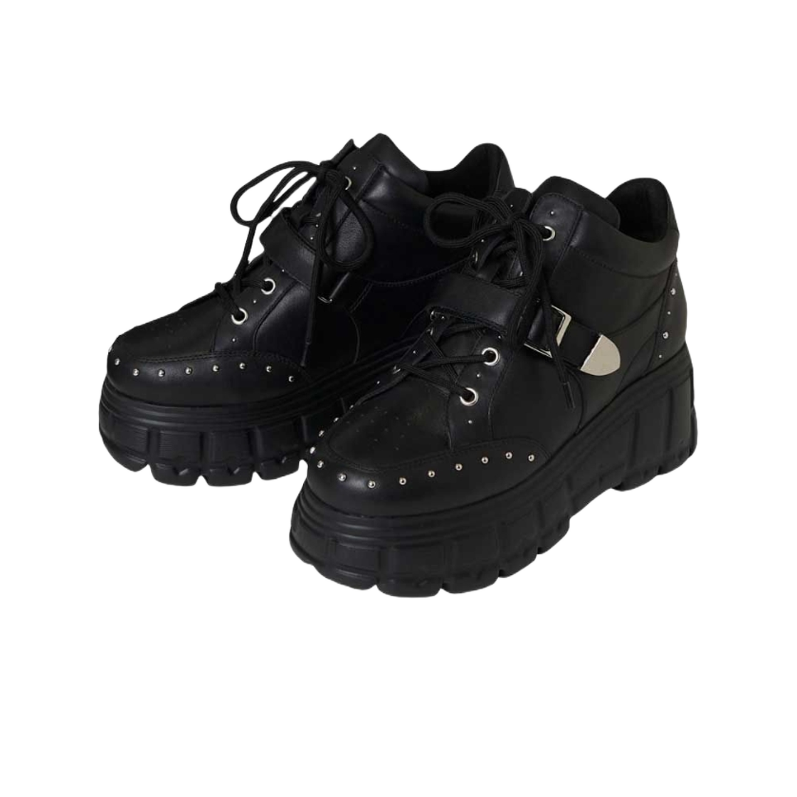 01243QS01 (W) Hysteric Glamour Velcro Platform Sneakers Black