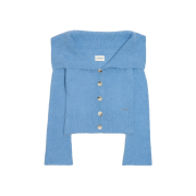 Holzweiler Women Off Shoulder Cardigan Blue - 24FW