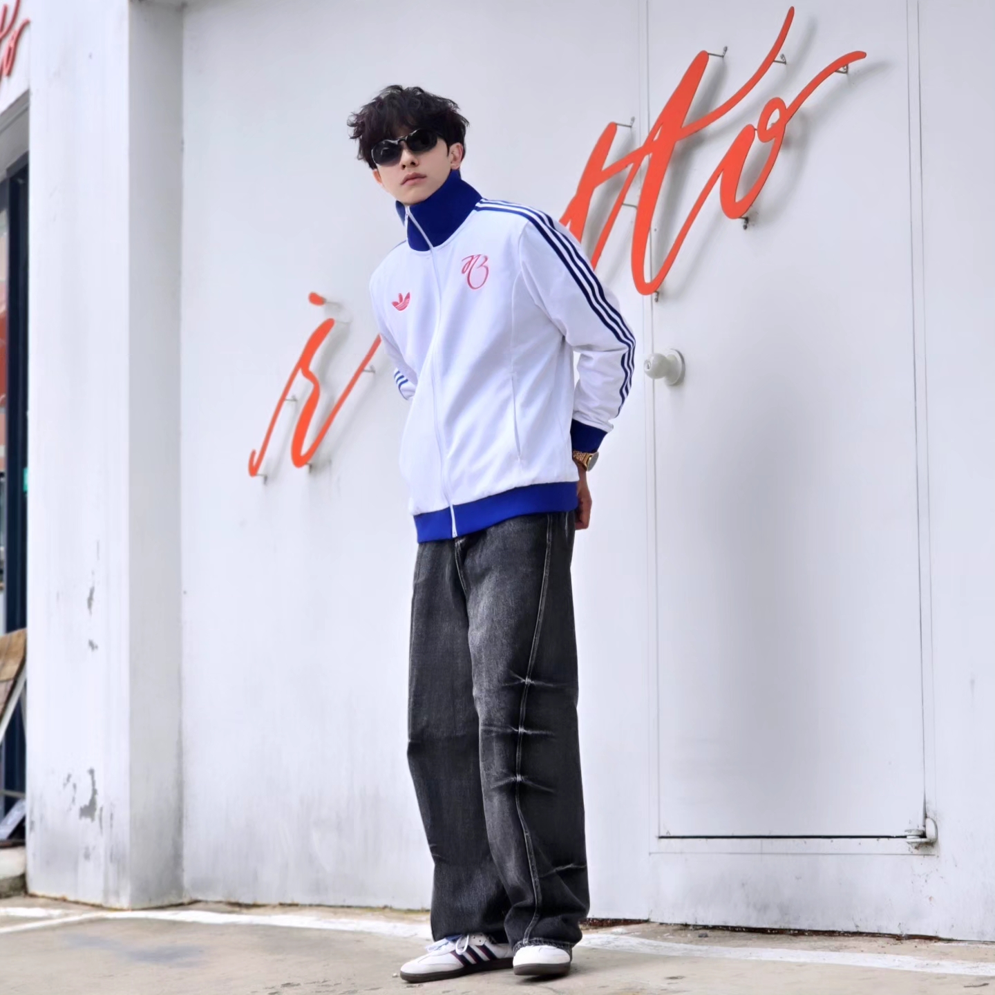 Adidas Jude Bellingham Sports Jacket White - KR Sizing, Adidas Jude Bellingham Sports Jacket White - US Sizing 착용 스타일 - 7