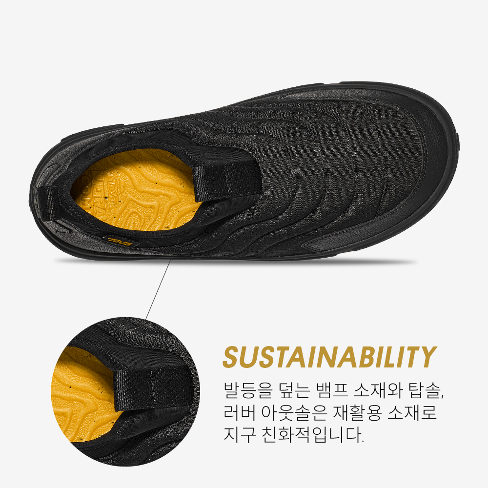 테바 남성 울트라-컴프 슬립 온 (BLK)(TEVA Men Ultra-Comf Slip On (BLK)) - 5