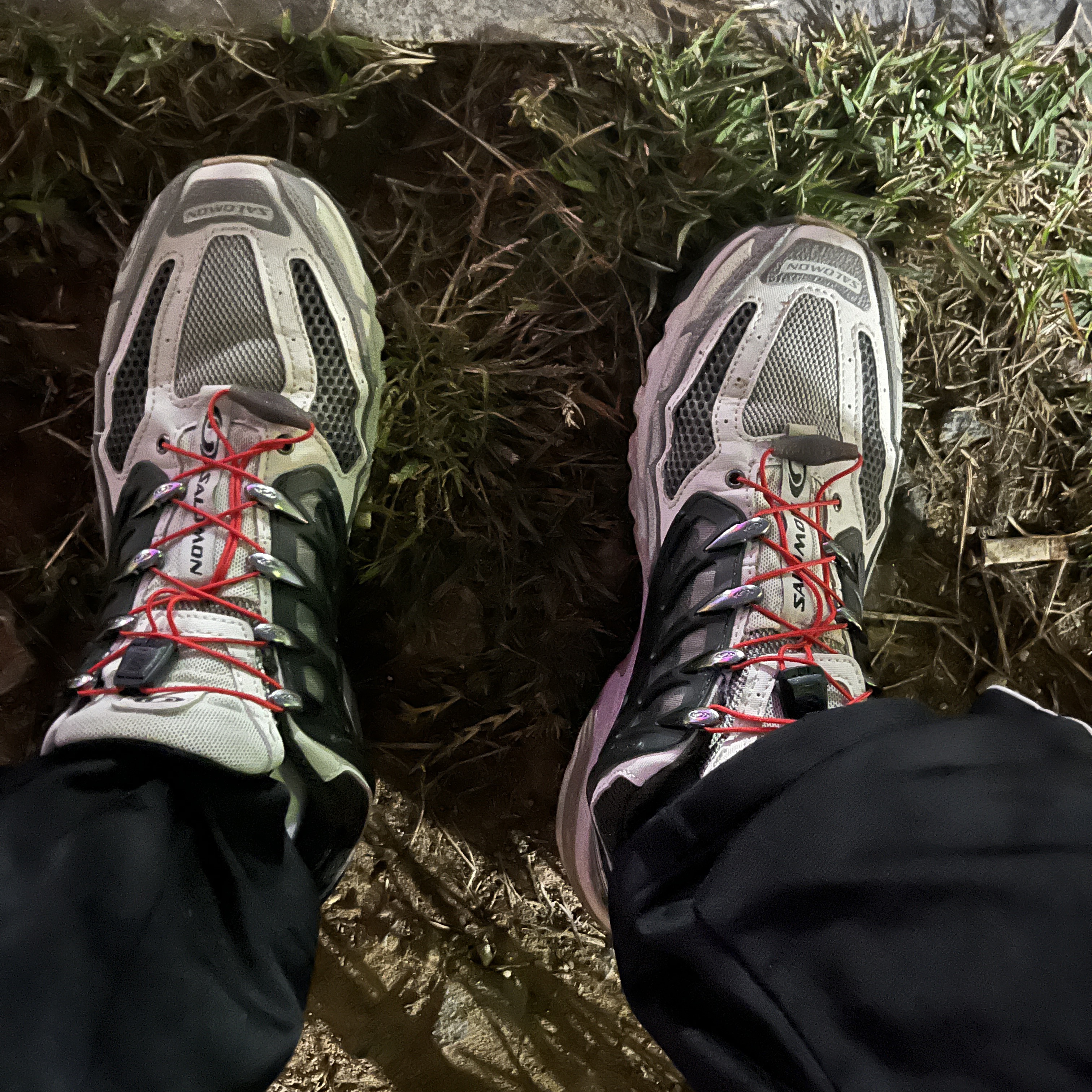 Salomon ACS Pro Beluga Vintage Khaki 착용 스타일 - 1