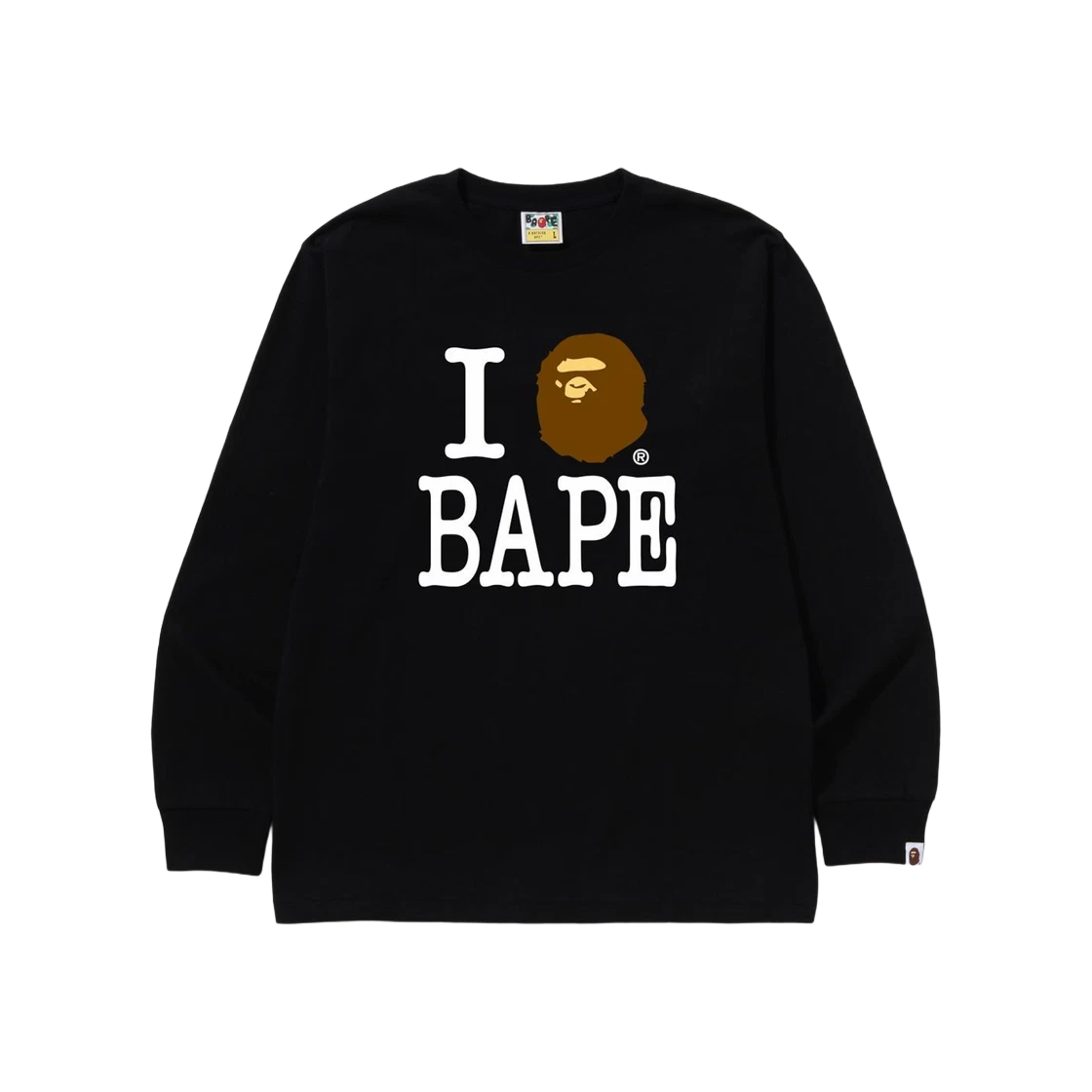 베이프 아이 러브 베이프 롱슬리브 티셔츠 블랙 | BAPE | KREAM KREAM | 한정판 거래의 FLEX