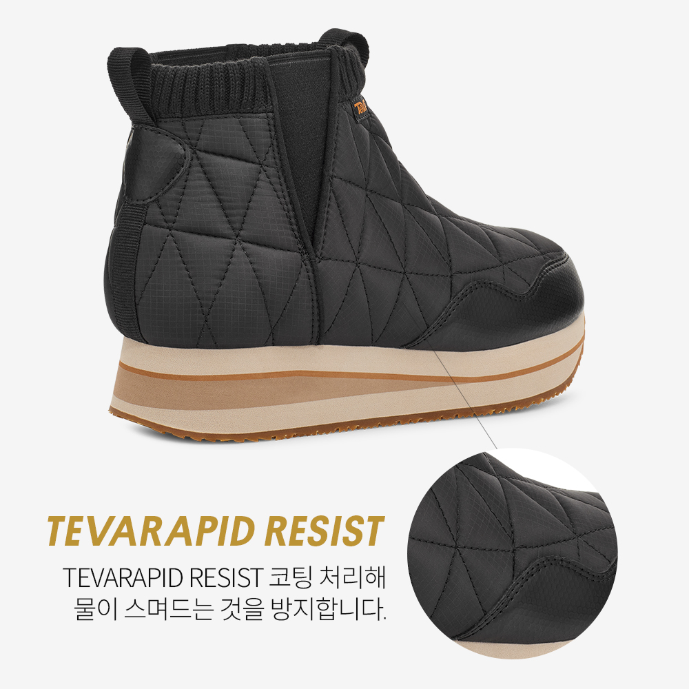 테바 여성 리엠버 미드 플랫폼 (BLK)(TEVA Women ReEmber Mid Platform (BLK)) - 4