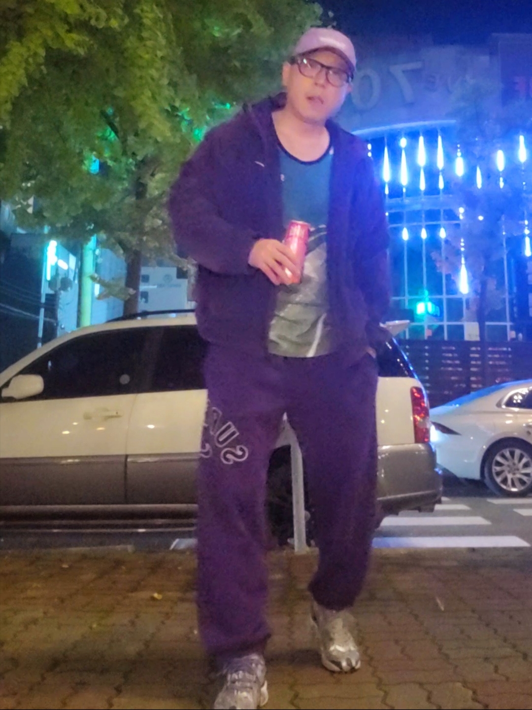 Supreme x Nike Arc Corduroy Hooded Jacket Purple - 22SS, Supreme x Nike Arc Sweatpants Purple - 22SS 착용 스타일 - 2