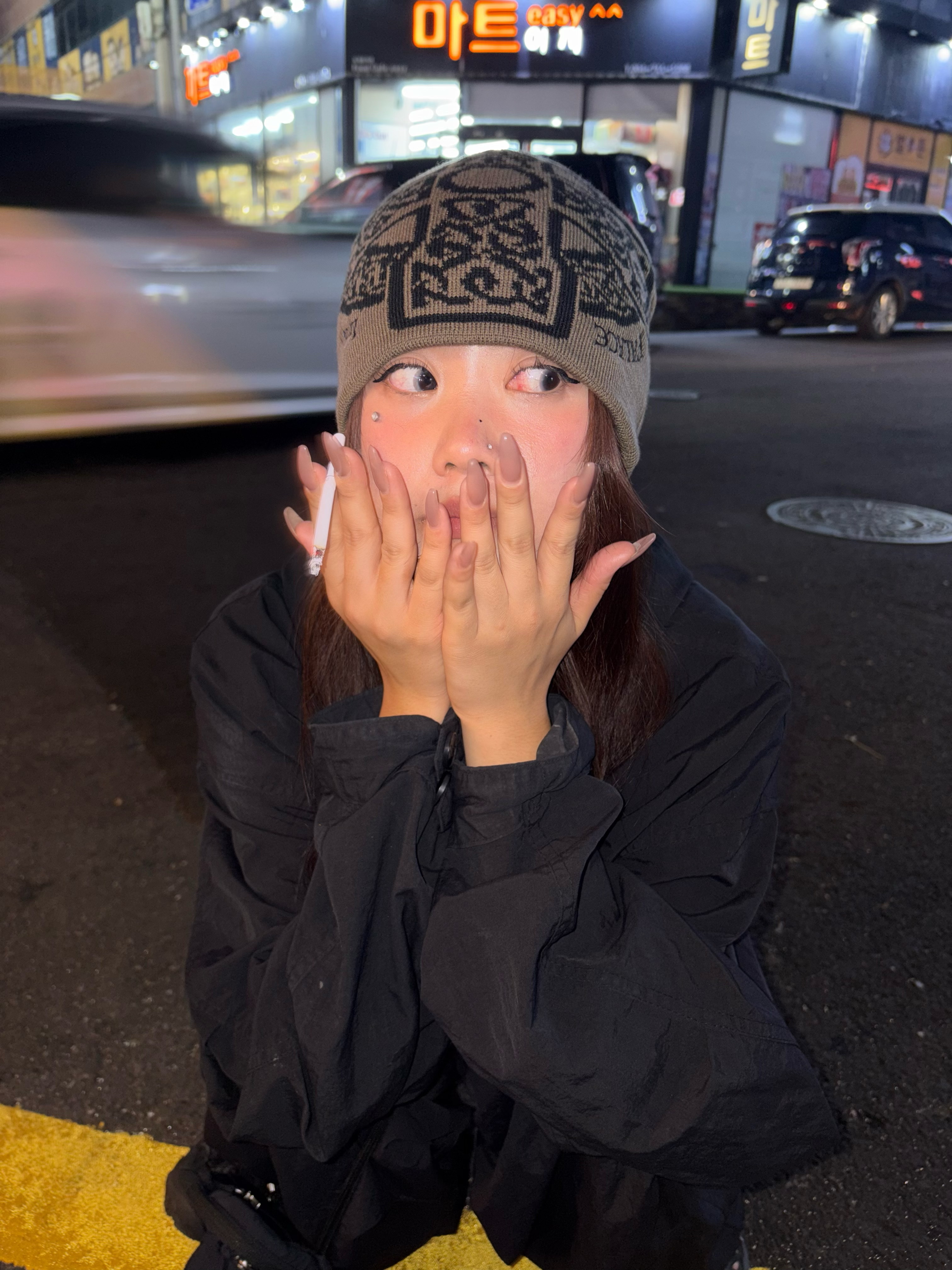 Palace Celtic Nein Cuff Beanie The Deep Green - 24FW 착용 스타일 - 2
