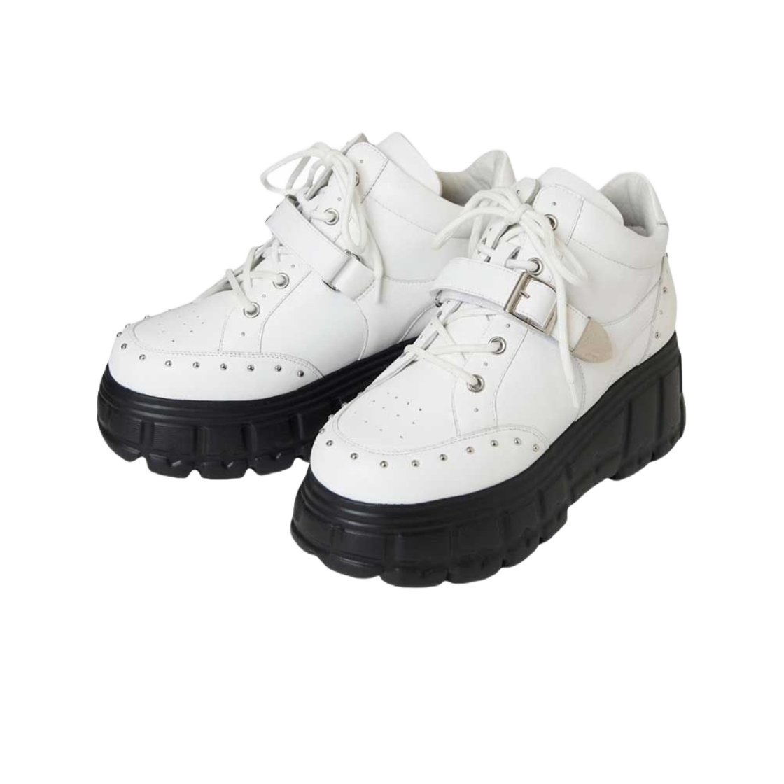 01243QS01 (W) Hysteric Glamour Velcro Platform Sneakers White