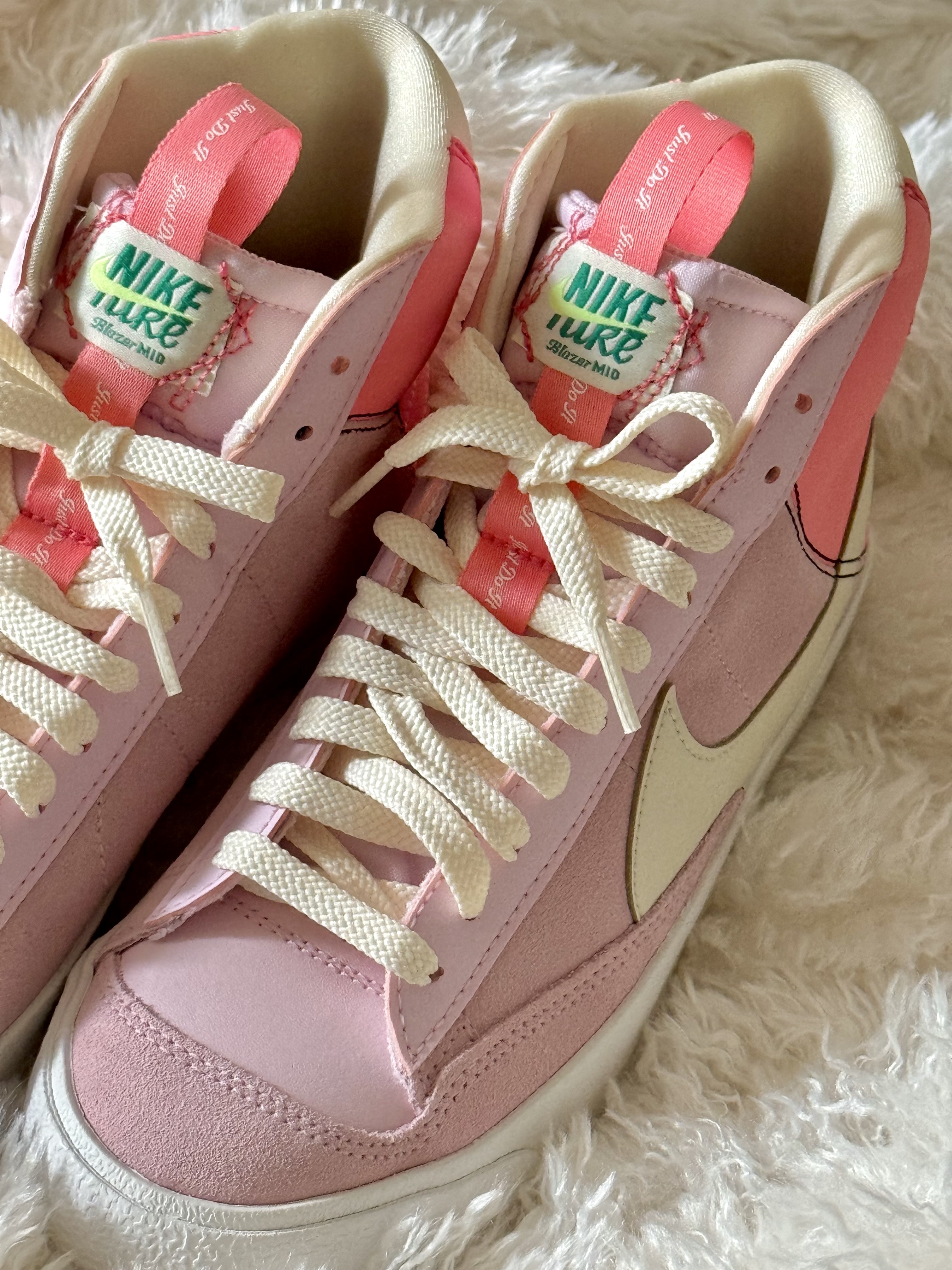 (GS) Nike Blazer Mid '77 SE D Pink Foam Coconut Milk 착용 스타일 - 4