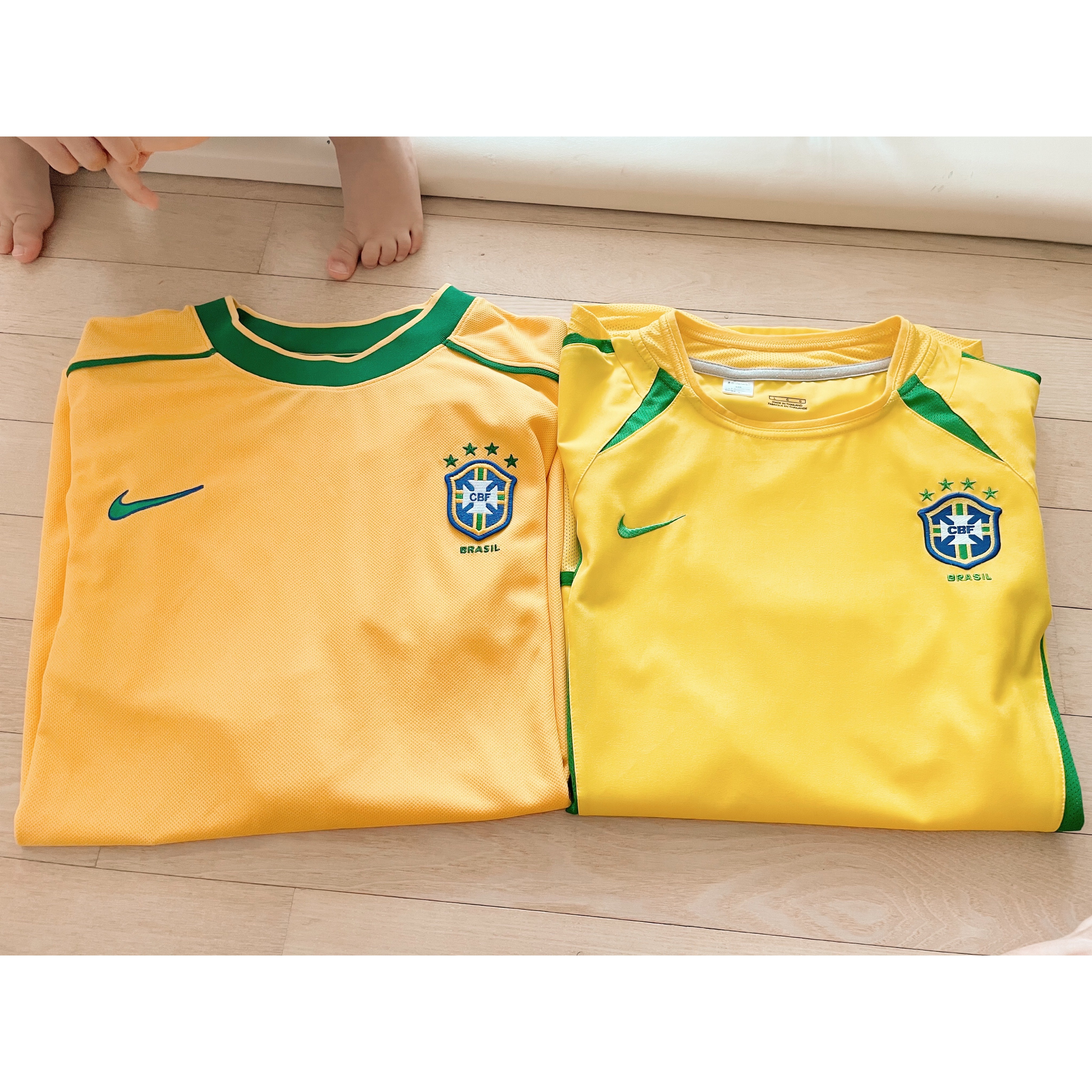 Nike Brazil 1998 Reissue Soccer Replica Jersey Varsity Maize (Non Marking Ver.) 착용 스타일
