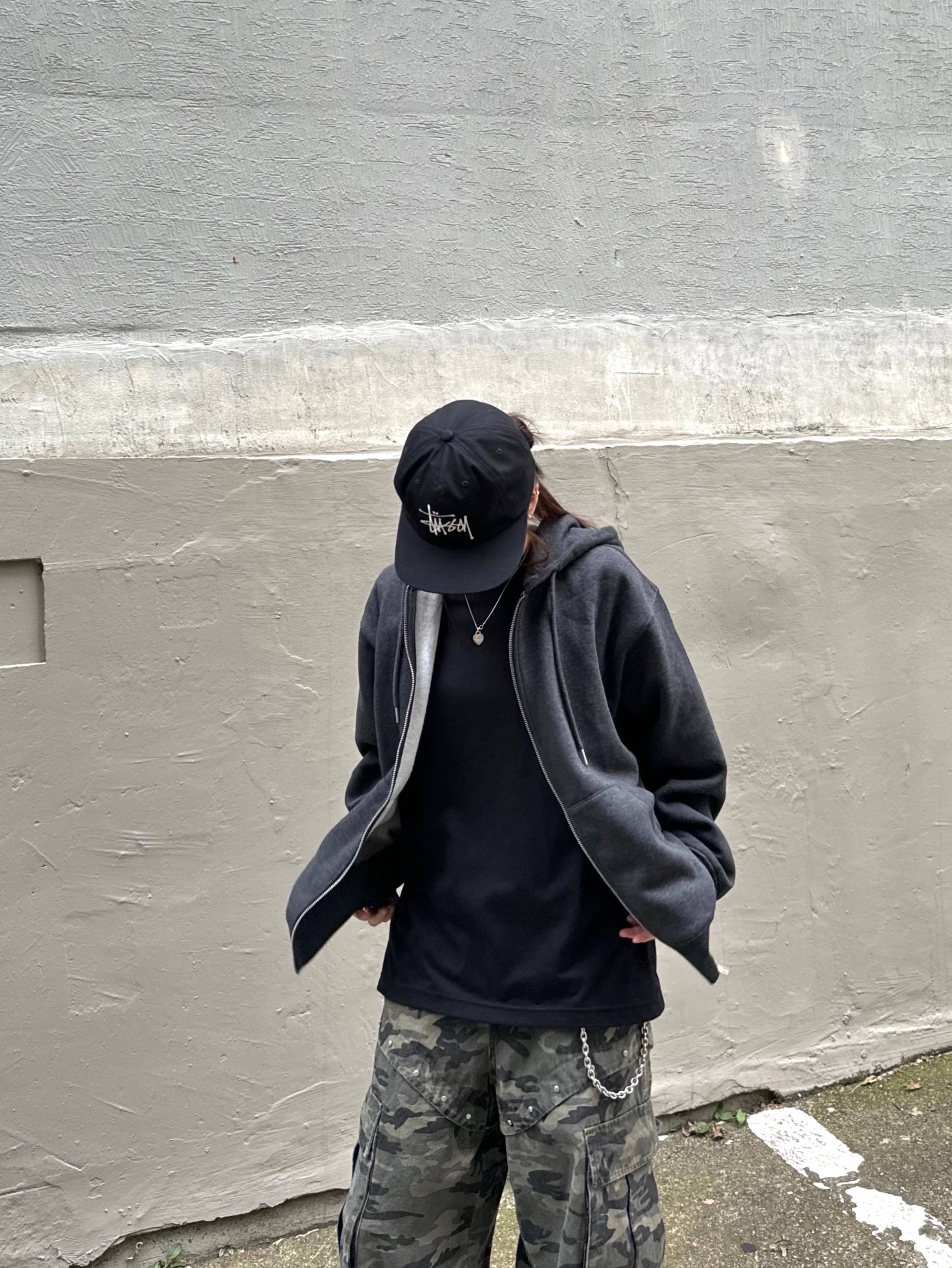 Nike x Ambush Air Force 1 Low SP Black, Stussy Basic Strapback Cap Black 착용 스타일 - 7