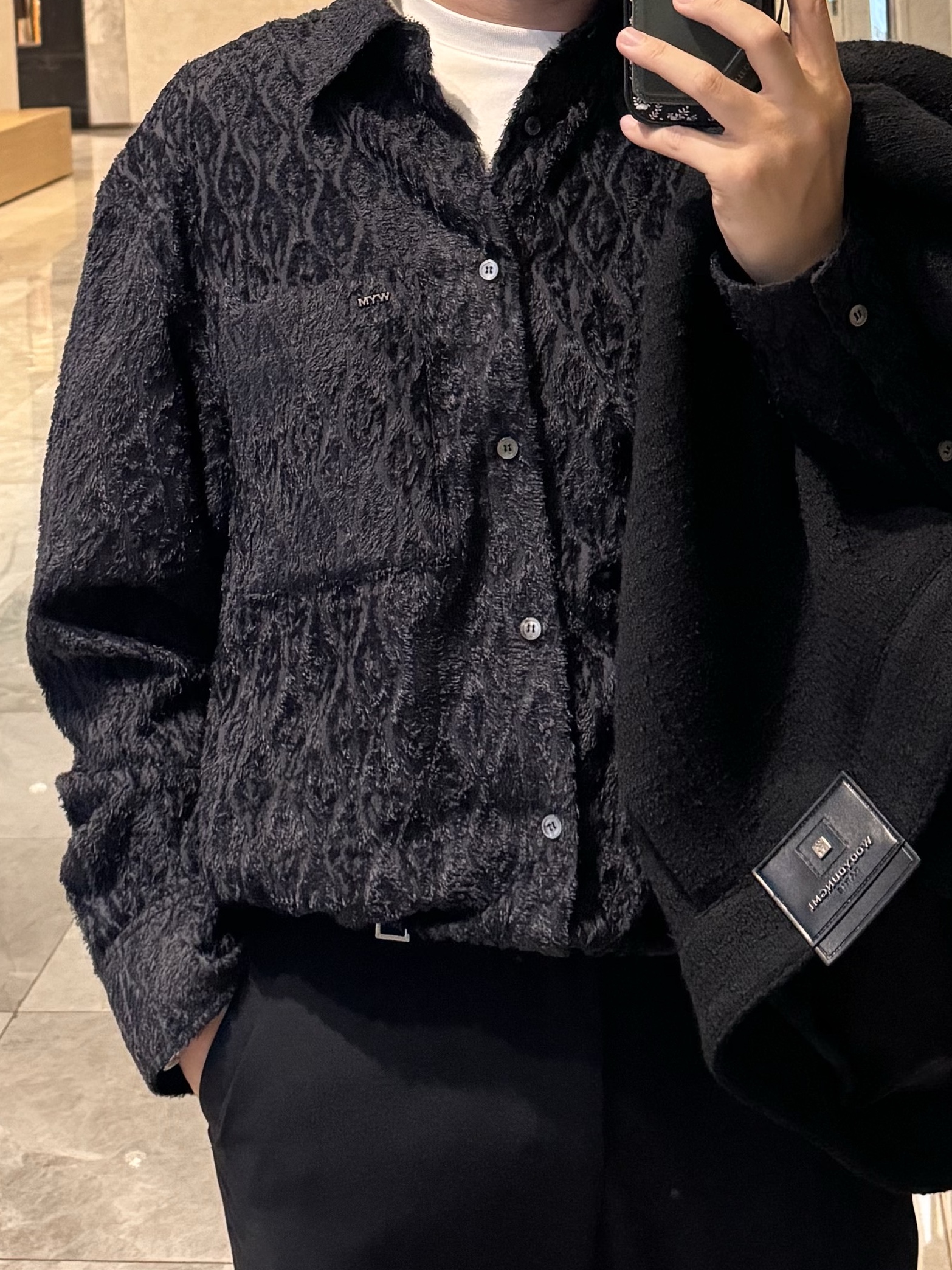 Balenciaga Steroid Derby Black, Wooyoungmi Tweed Jacket Black - 24SS 착용 스타일 - 3