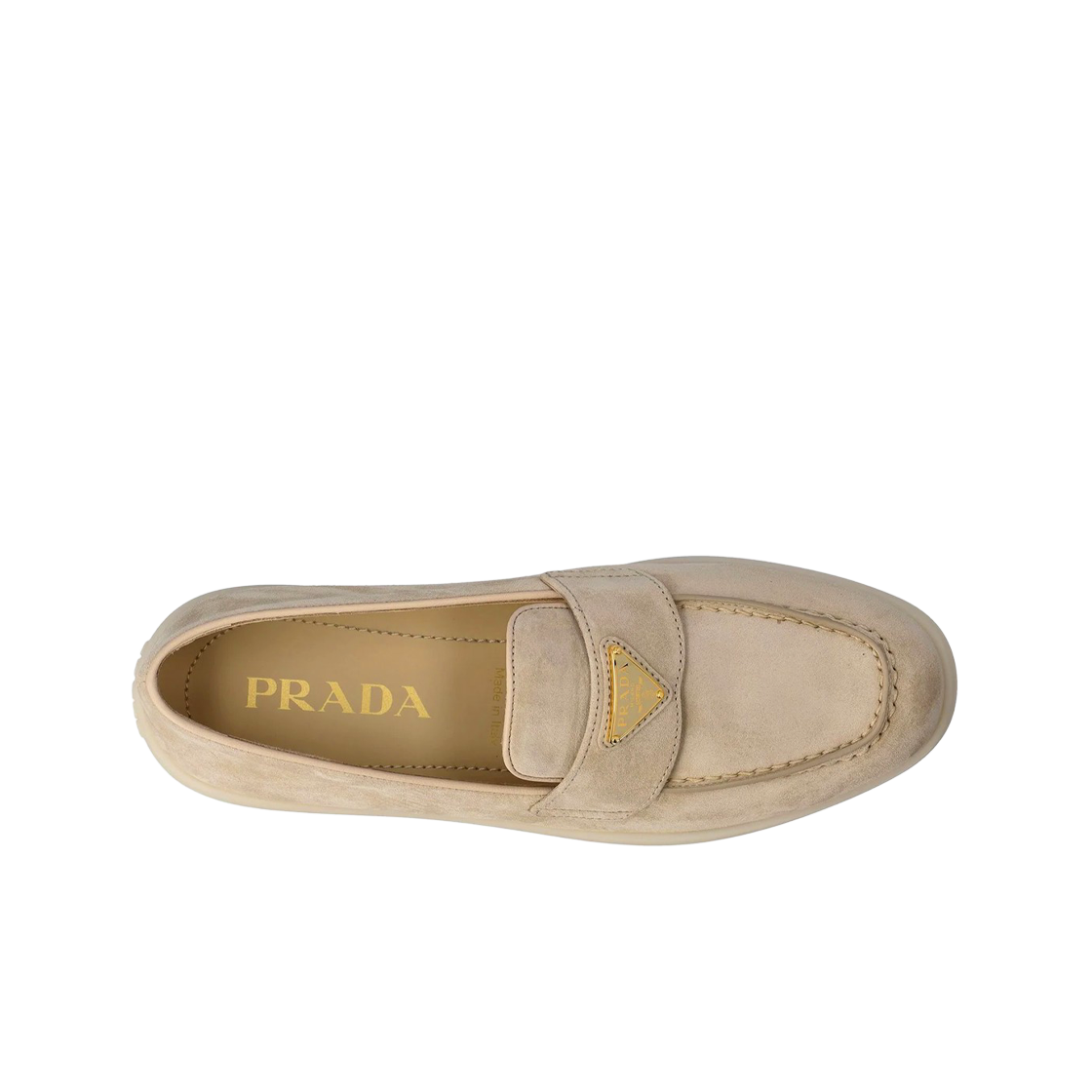 (W) 프라다 스웨이드 레더 로퍼 데저트 베이지((W) Prada Suede Leather Loafers Desert Beige) - 2