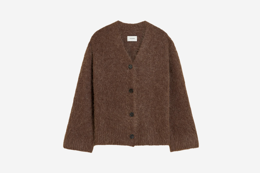 홀츠베일러 우먼 퓨어 플러피 가디건 다크 브라운 24FW Holzweiler KREAM