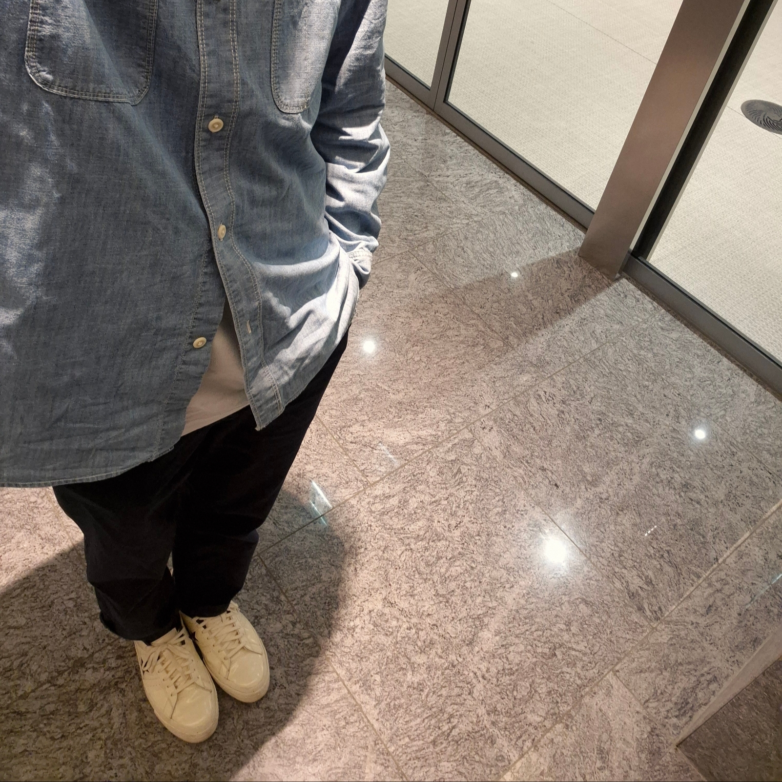 Converse One Star Ox HanByeol Egret 착용 스타일 - 1