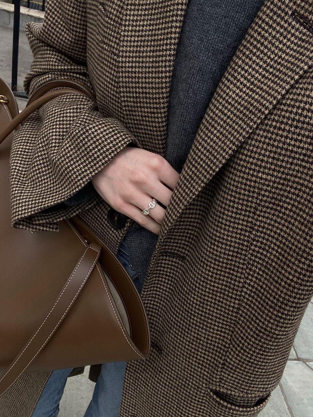 (W) Hermes Small Chaine D'Ancre Enchainee Ring Sterling Silver, (W) Hermes Small Chaine D'Ancre Enchainee Ring Rose Gold 착용 스타일 - 5
