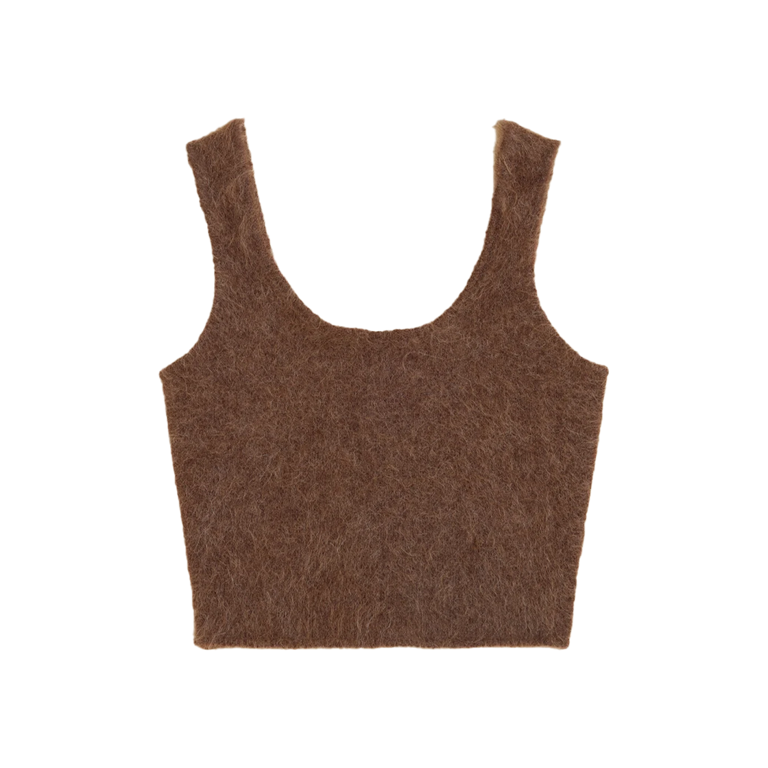 KW4DKNPHZ27BR Holzweiler Women Fure Fluffy Top Dark Brown - 24FW