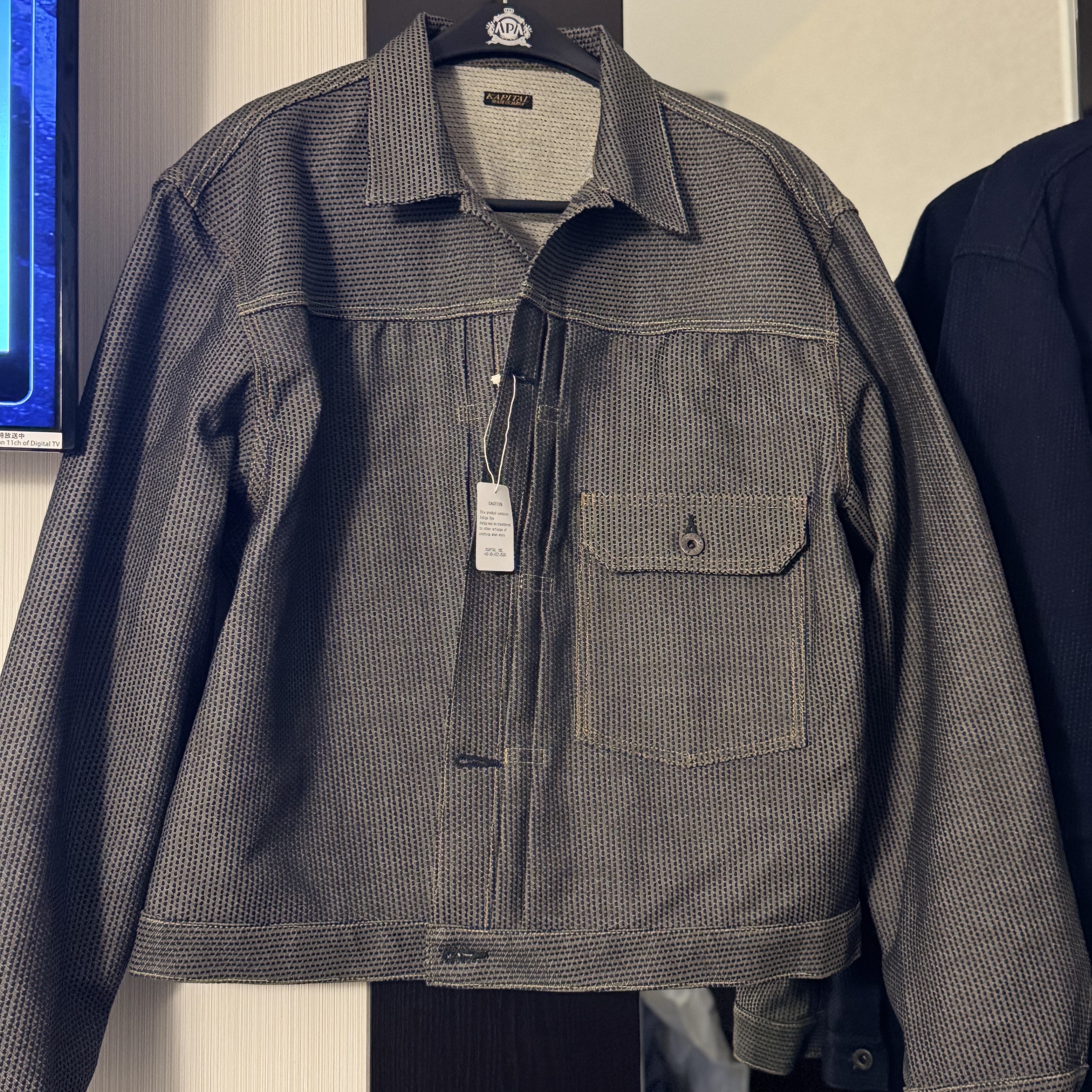 Kapital Century Denim 1st Jacket N7S Charcoal Indigo 착용 스타일