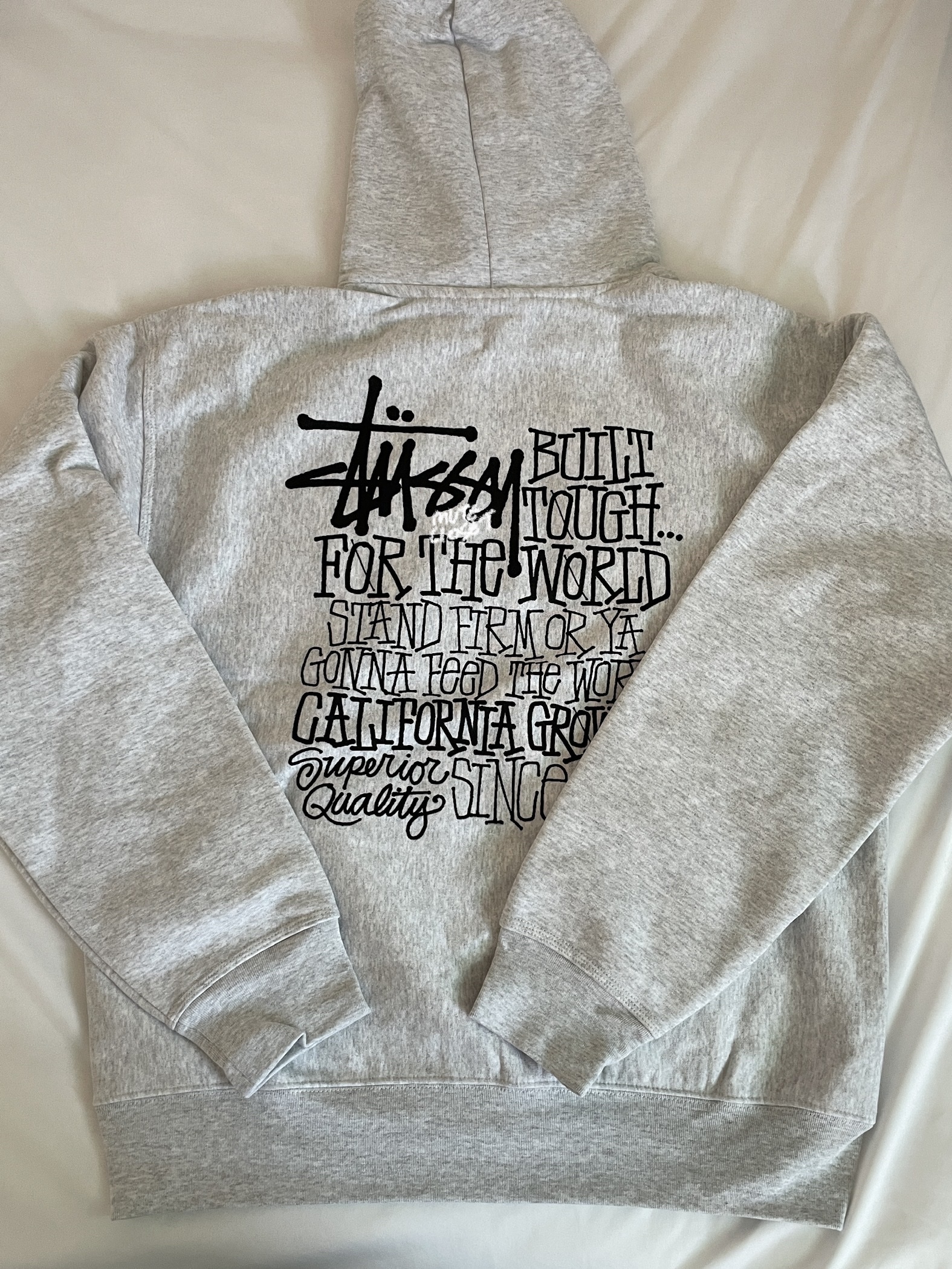 Stussy California Grown Hoodie Ash Heather 착용 스타일