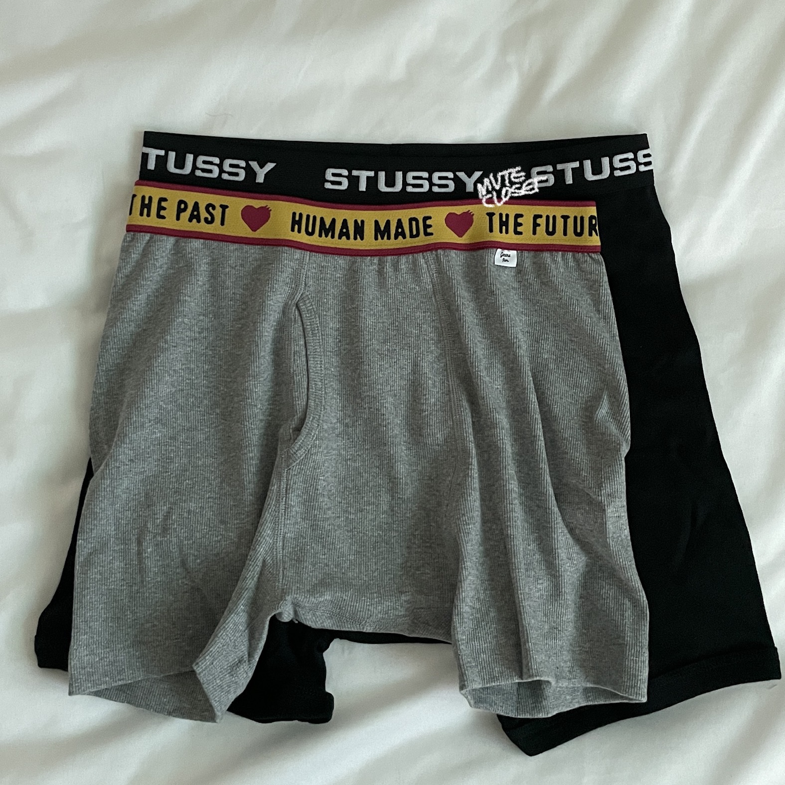Human made Boxer Brief Grey, Stussy Boxer Briefs Black (3 Pack) 착용 스타일