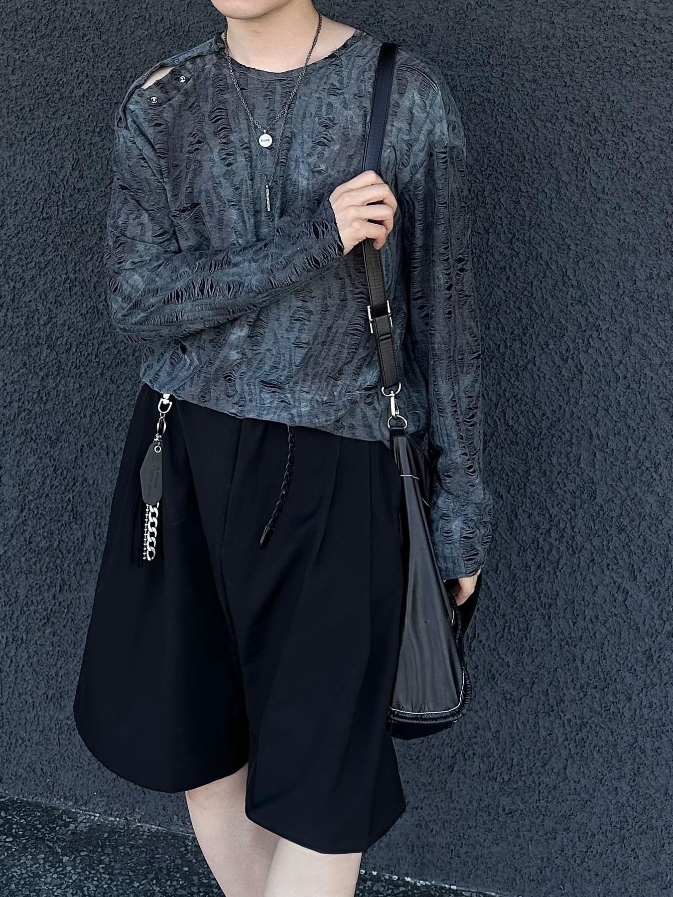 Matin Kim Big Coating Tote Bag Black 착용 스타일 - 3