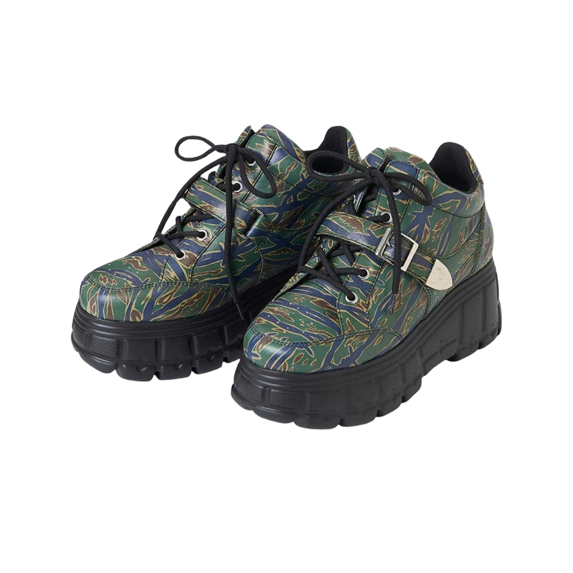 01243QS01 (W) Hysteric Glamour Velcro Platform Sneakers Khaki