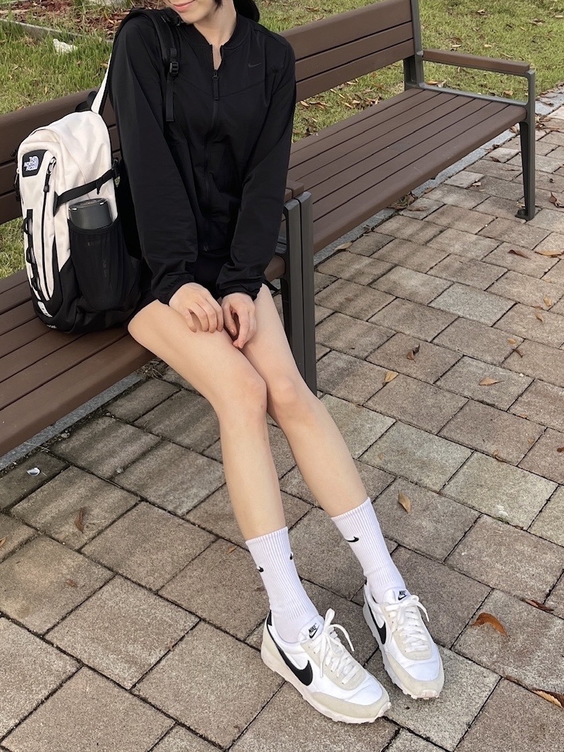 The North Face Mini Shot Vanilla, (W) Nike Daybreak Summit White Black 착용 스타일