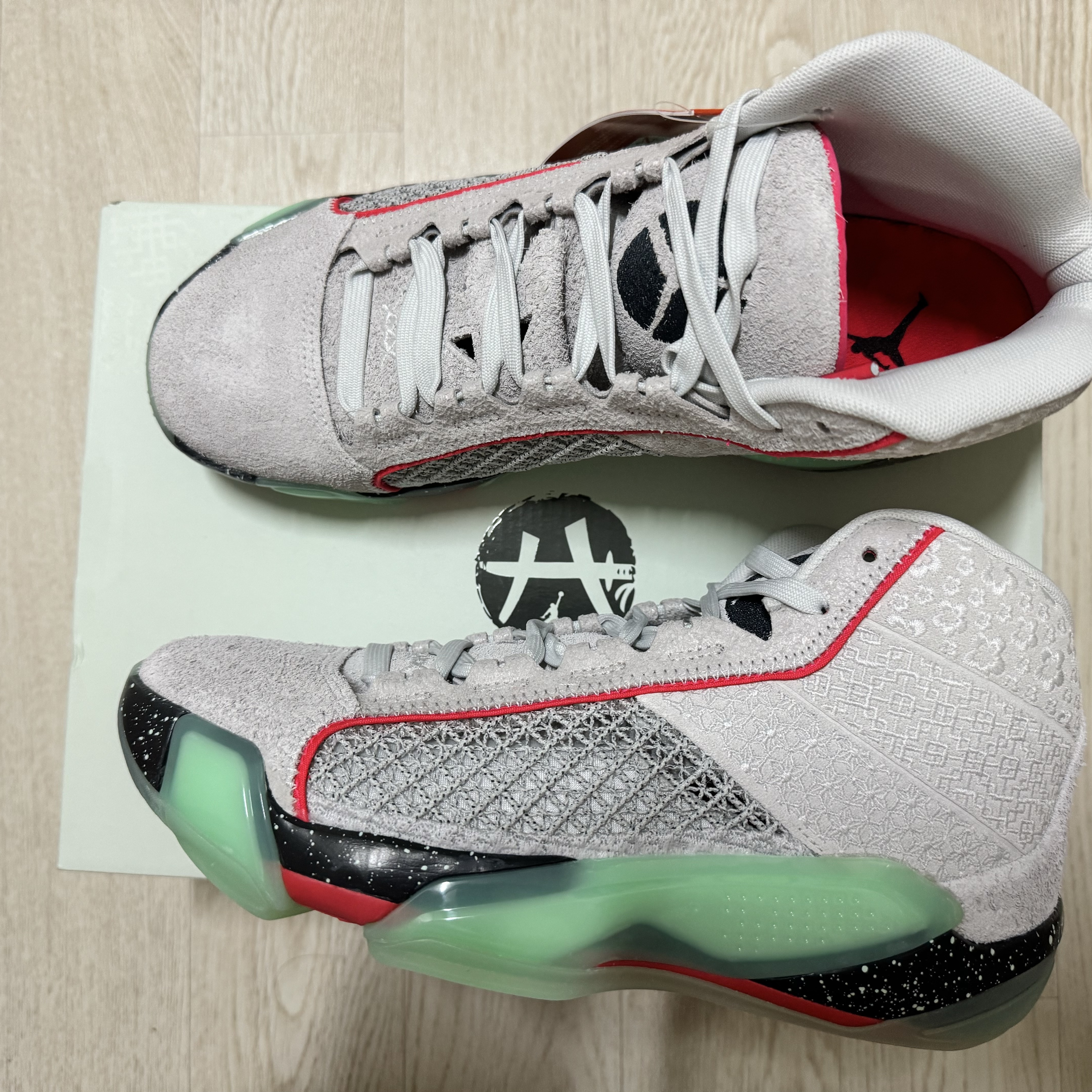 Jordan XXXVIII Rui Hachimura PF Photon Dust Mint Foam 착용 스타일