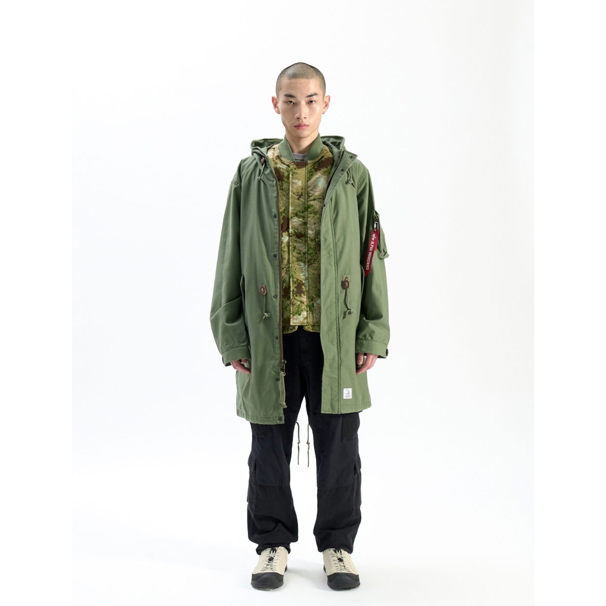 ALPHA INDUSTRIES N-3B Parka Sage 착용 스타일 - 8
