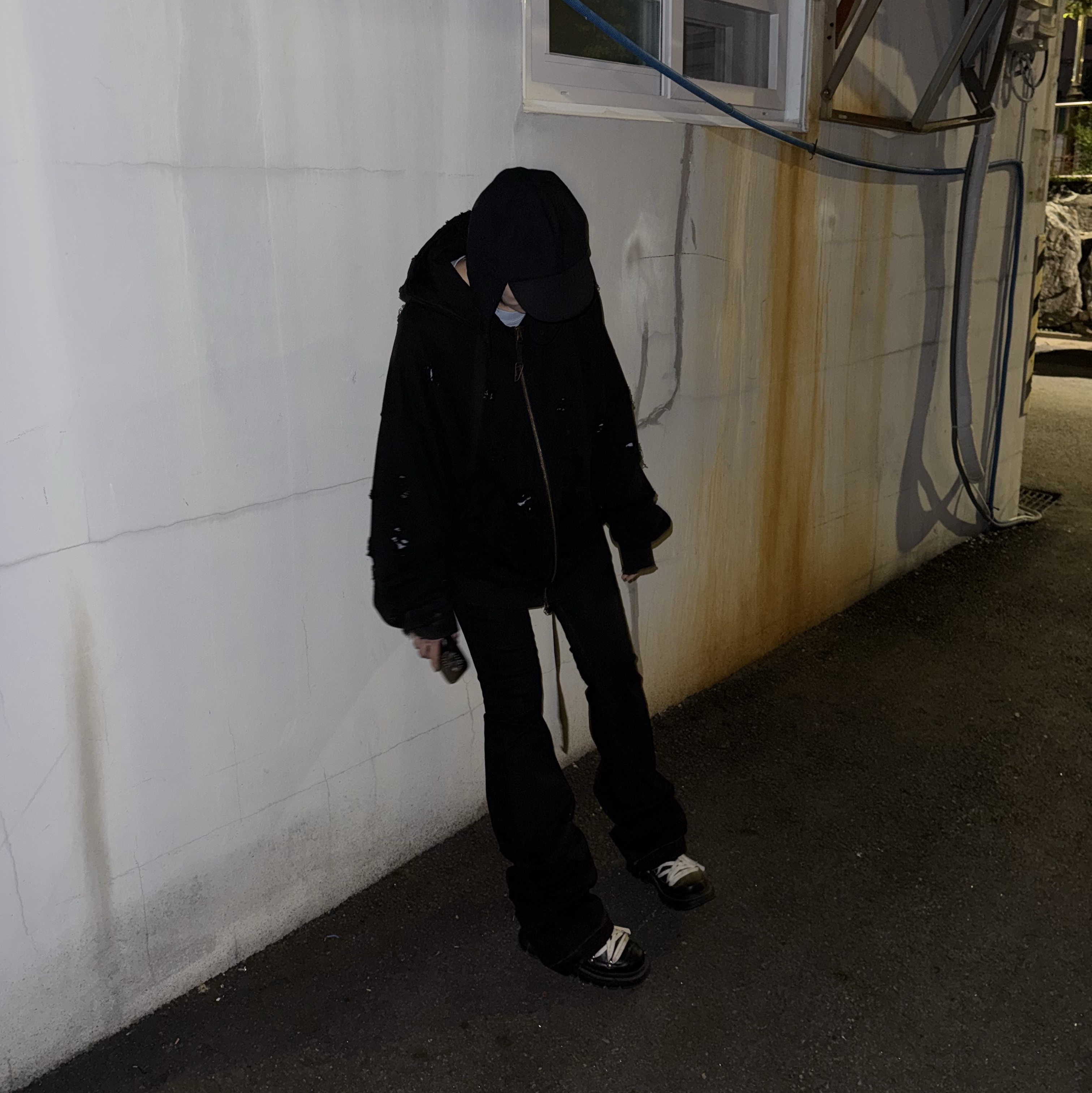 Undermycar Otter Oversized Damage-Washed Hood Zip-Up Sepia - 22FW 착용 스타일 - 4